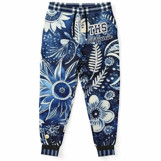 Blue Floral Rhapsody Eco-Poly Unisex Joggers