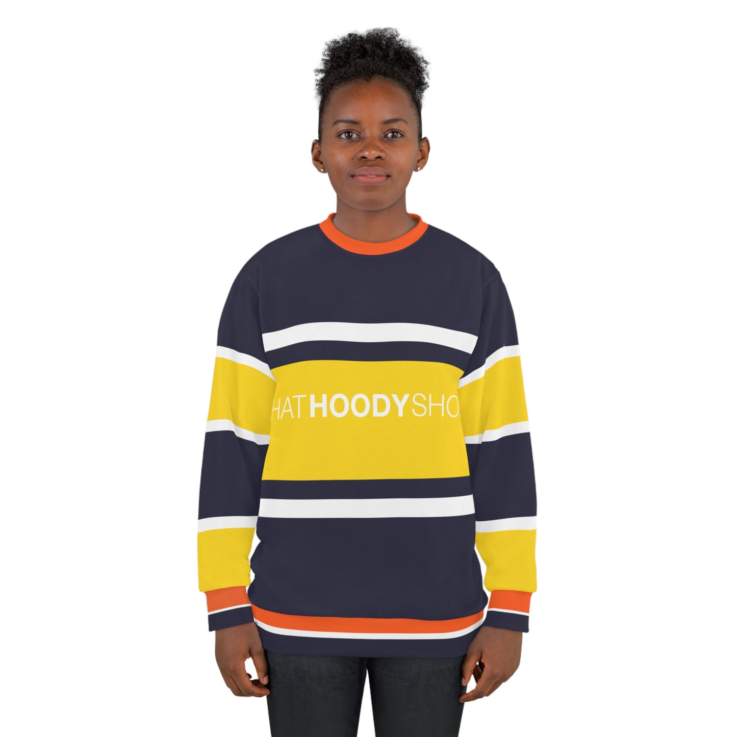 Admiral Navy Barbarian Rugby Stripe Unisex Sweatshirt