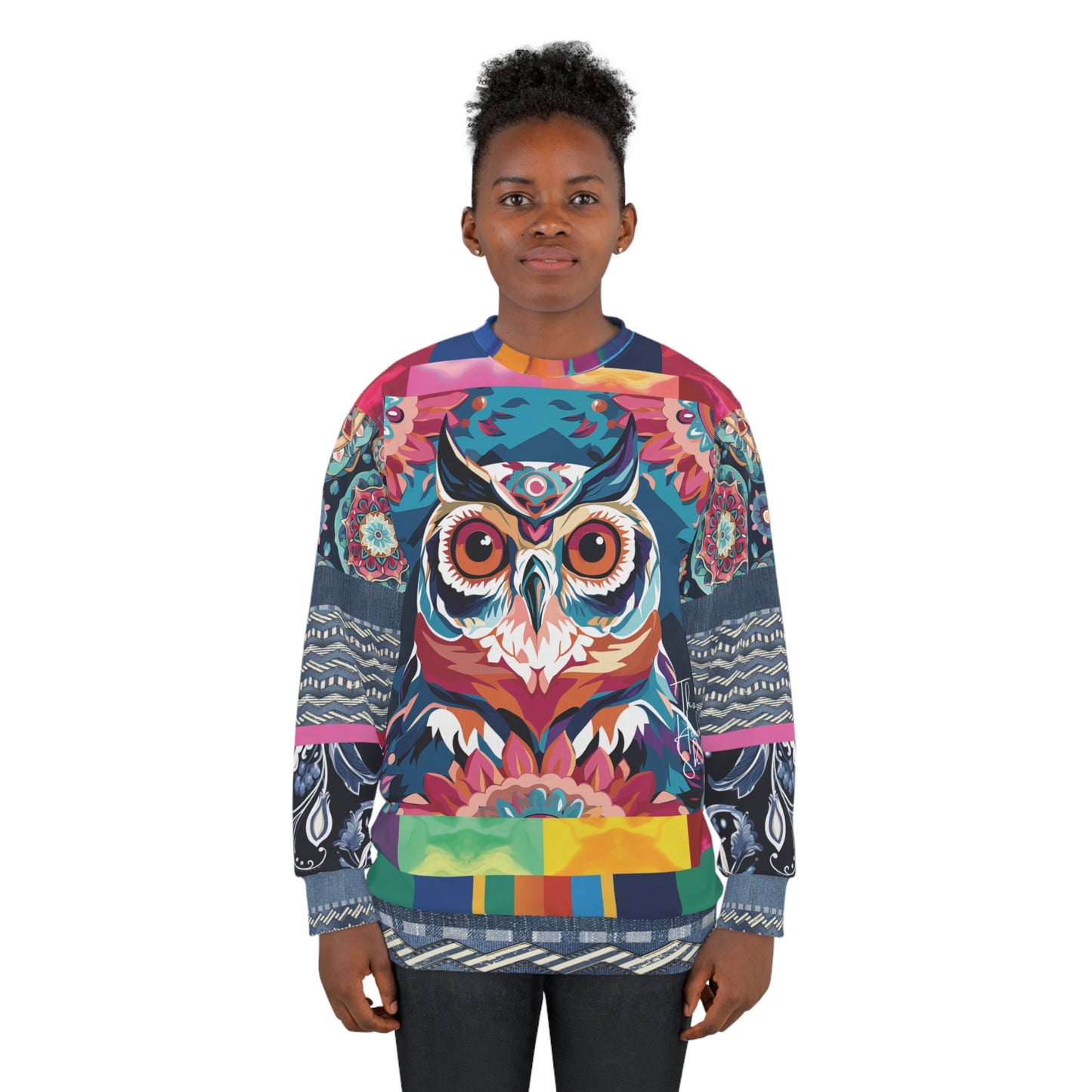 Sacred Owl Mandala Print Unisex Sweatshirt