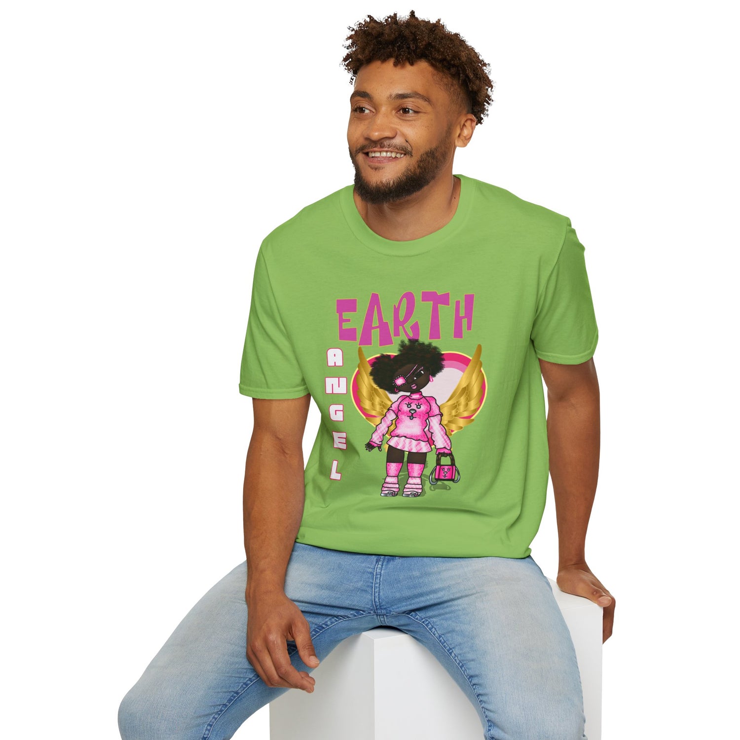 Earth Angel Natural Hair Unisex Softstyle T-Shirt