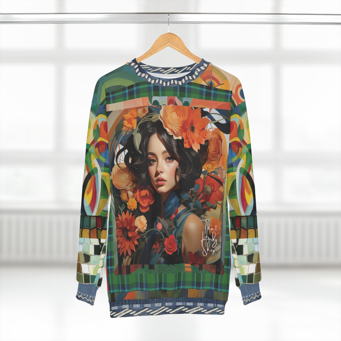 Penelope - Girl in Flowers Unisex Sweatshirt