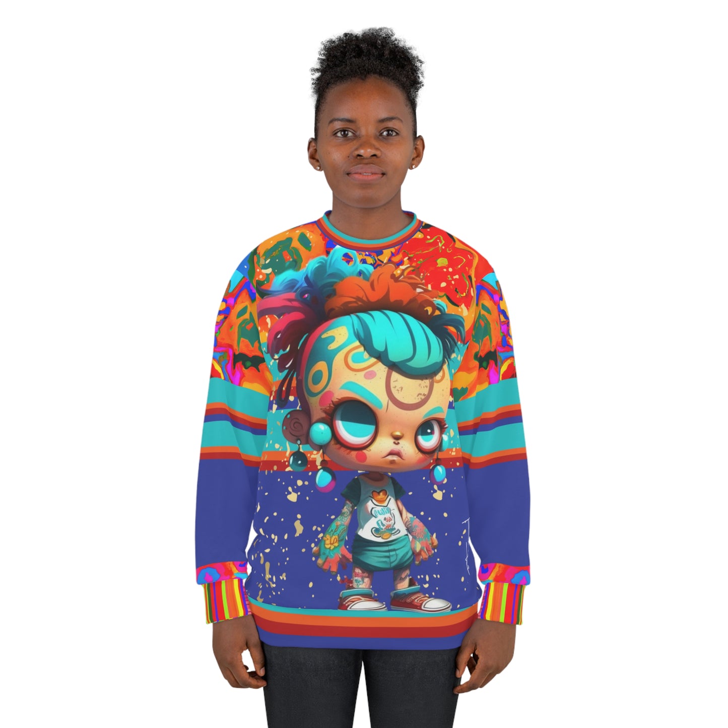 Miss-Spent Youth Graffiti Cupie Doll Unisex Sweatshirt