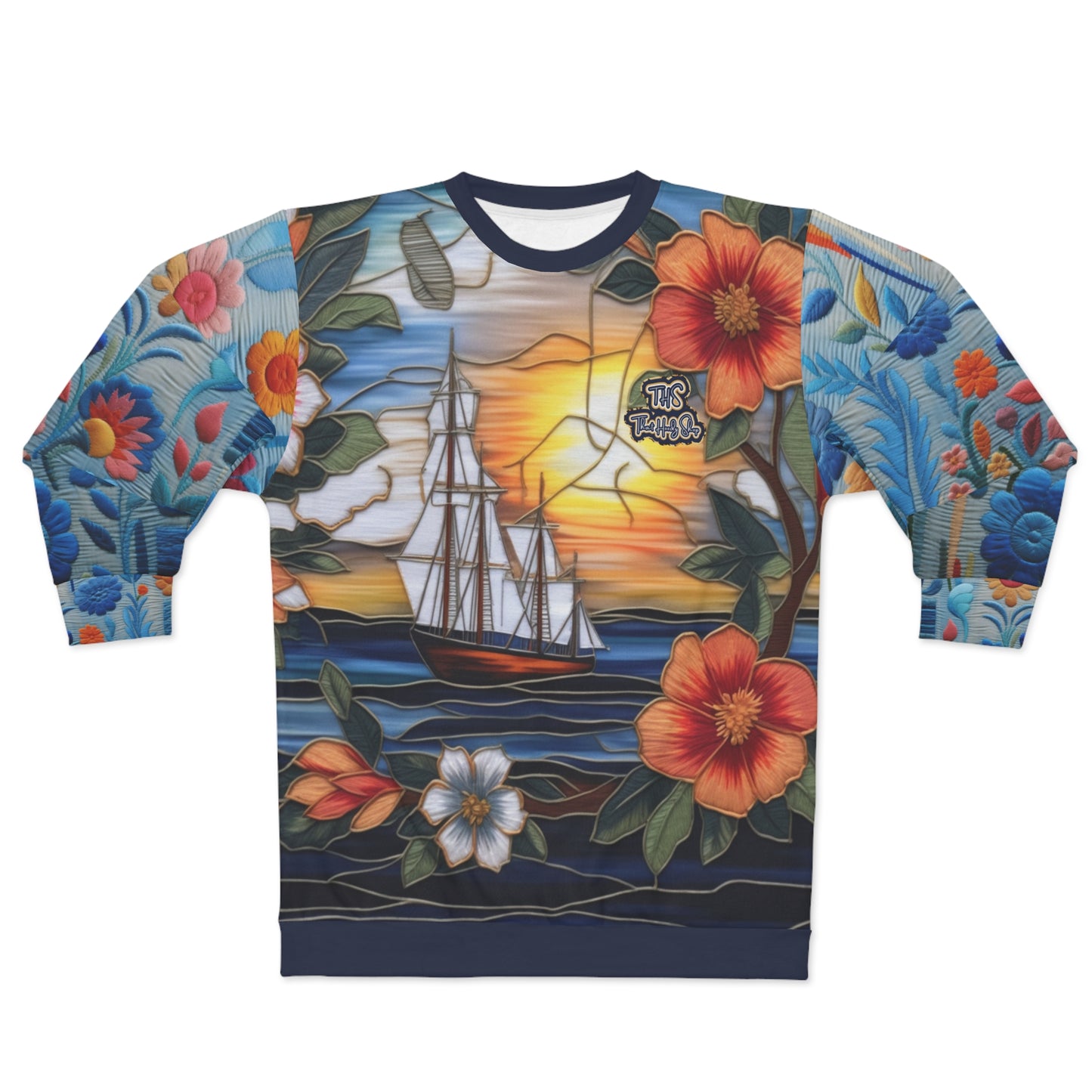 Island Jumper Hawaiian Plumeria Floral Unisex Sweatshirt