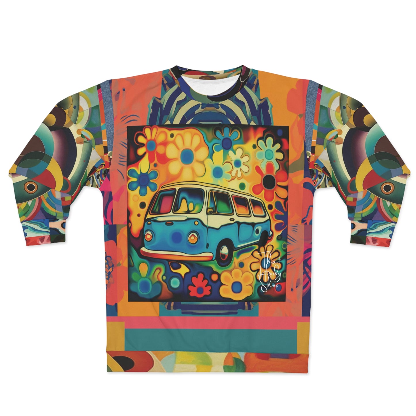 Cool Vibes Only Hippie Van Floral Unisex Sweatshirt