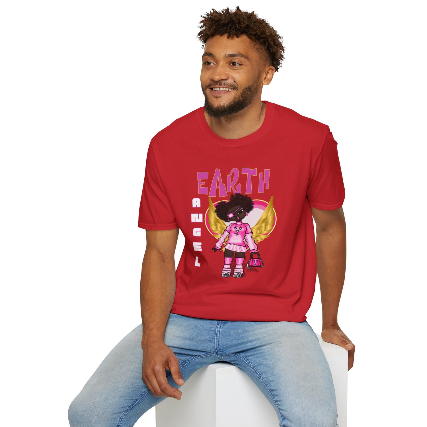 Earth Angel Natural Hair Unisex Softstyle T-Shirt