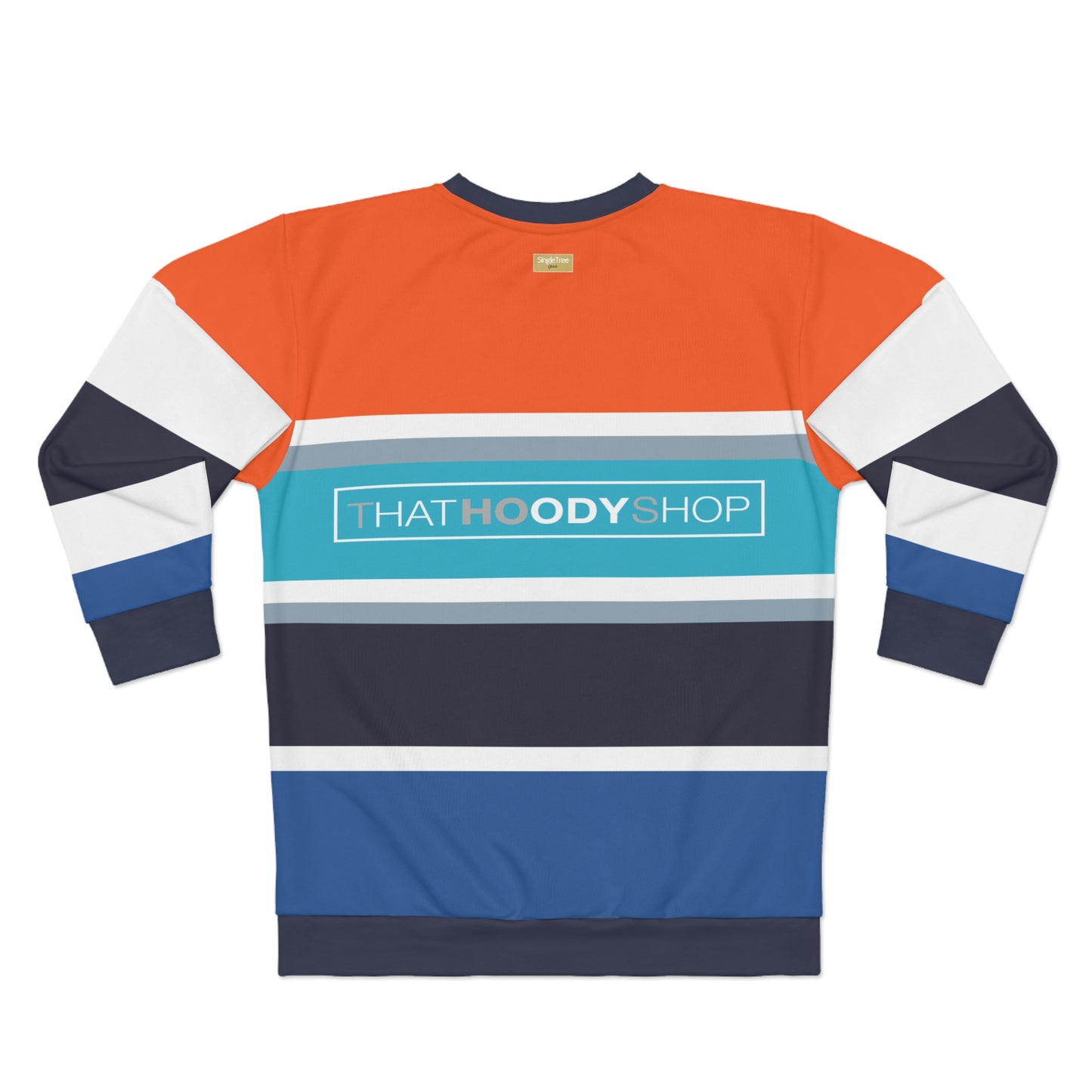 Orange Bethesda Rugby Stripe Unisex Sweatshirt