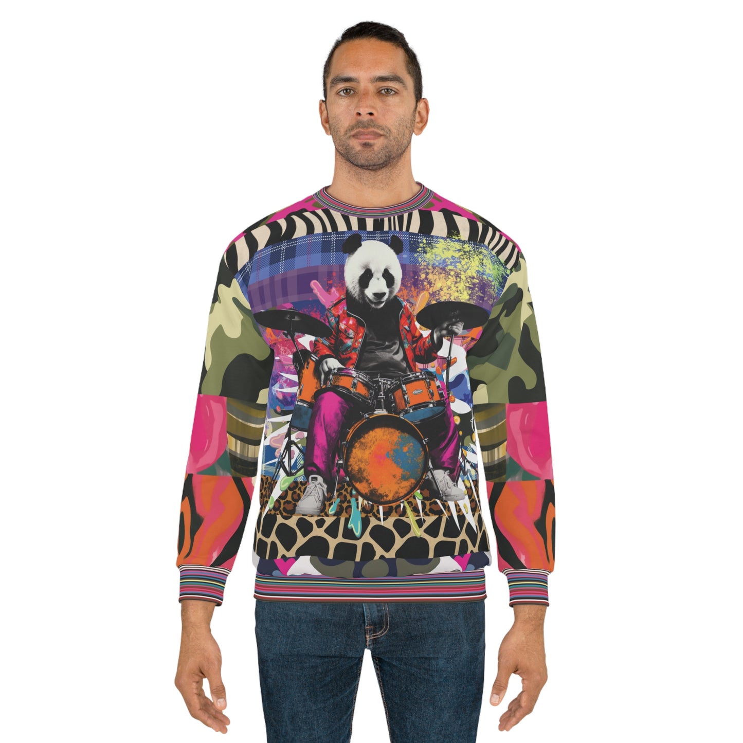 Drum Roll Please - Rockin Panda Unisex Sweatshirt