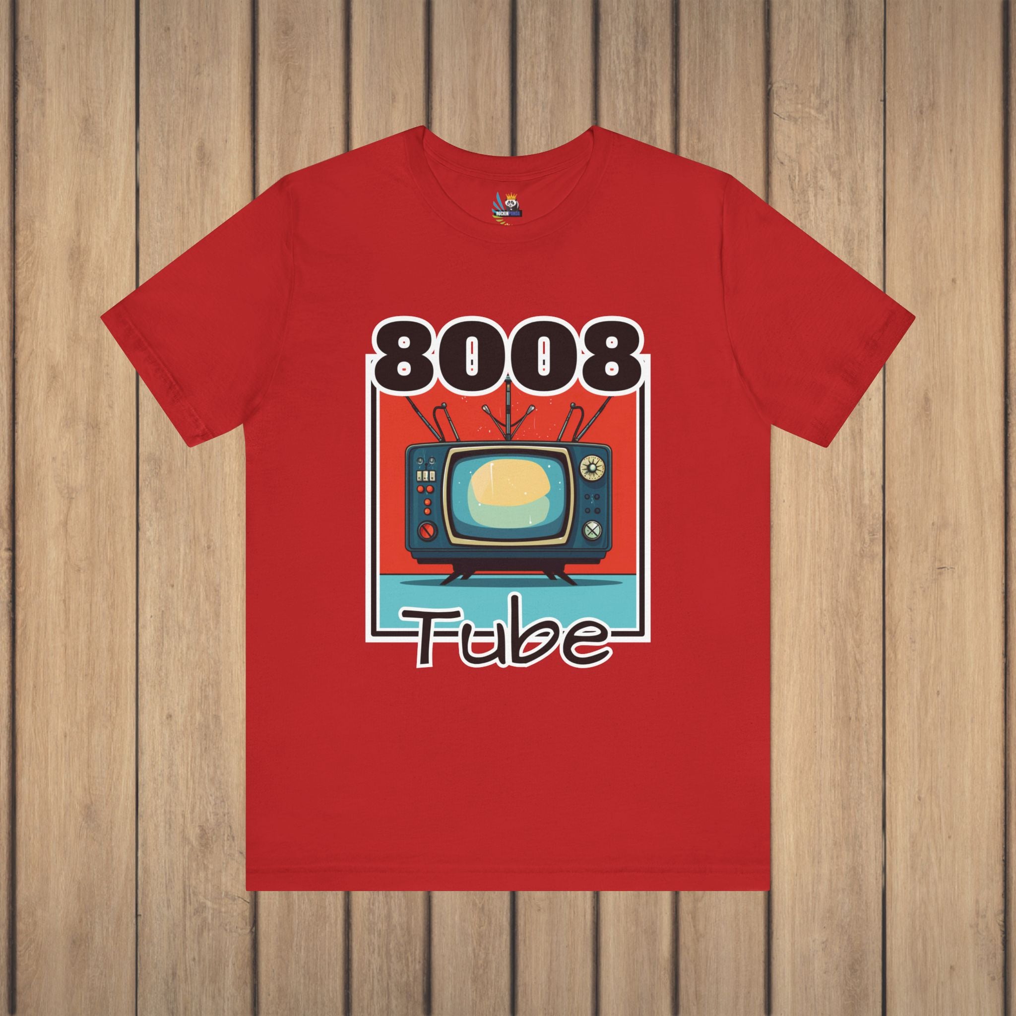 8008 Tube Vintage TV Print Unisex Short Sleeve Tee