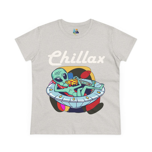 Cotton Tee Women's Chillax and Chill Alien Style