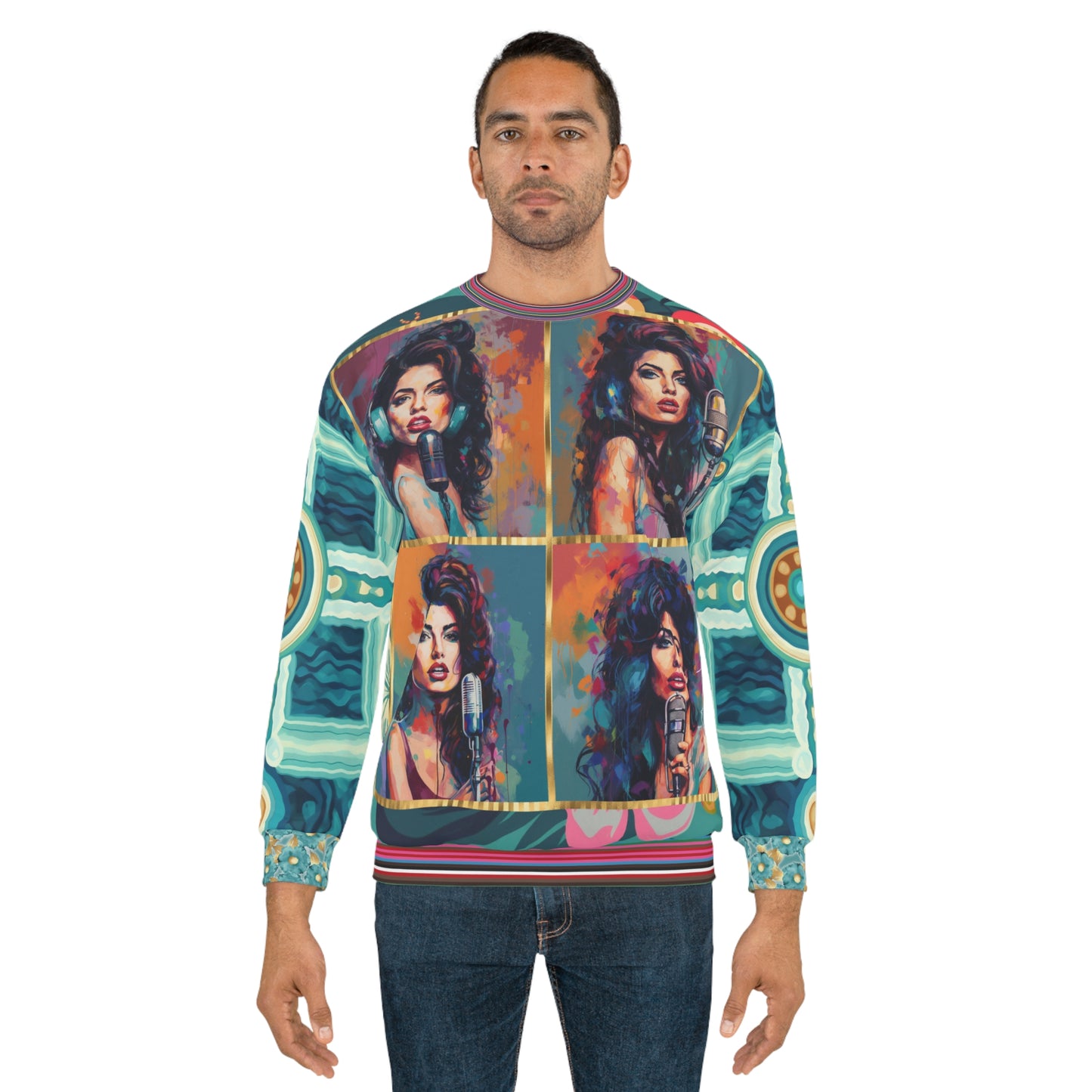 The Studio Singer Colorblock Quadriptych Unisex Sweatshirt