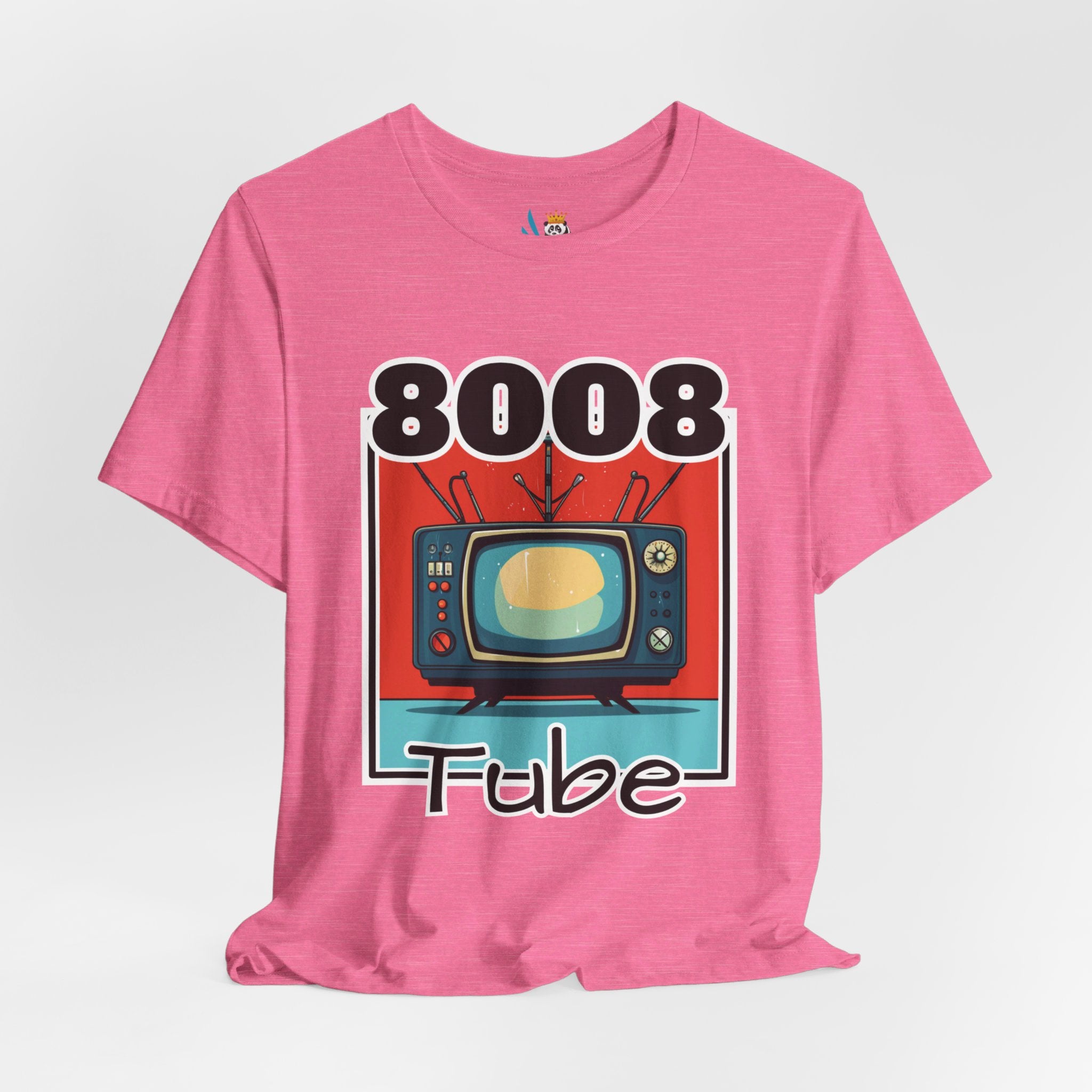 8008 Tube Vintage TV Print Unisex Short Sleeve Tee