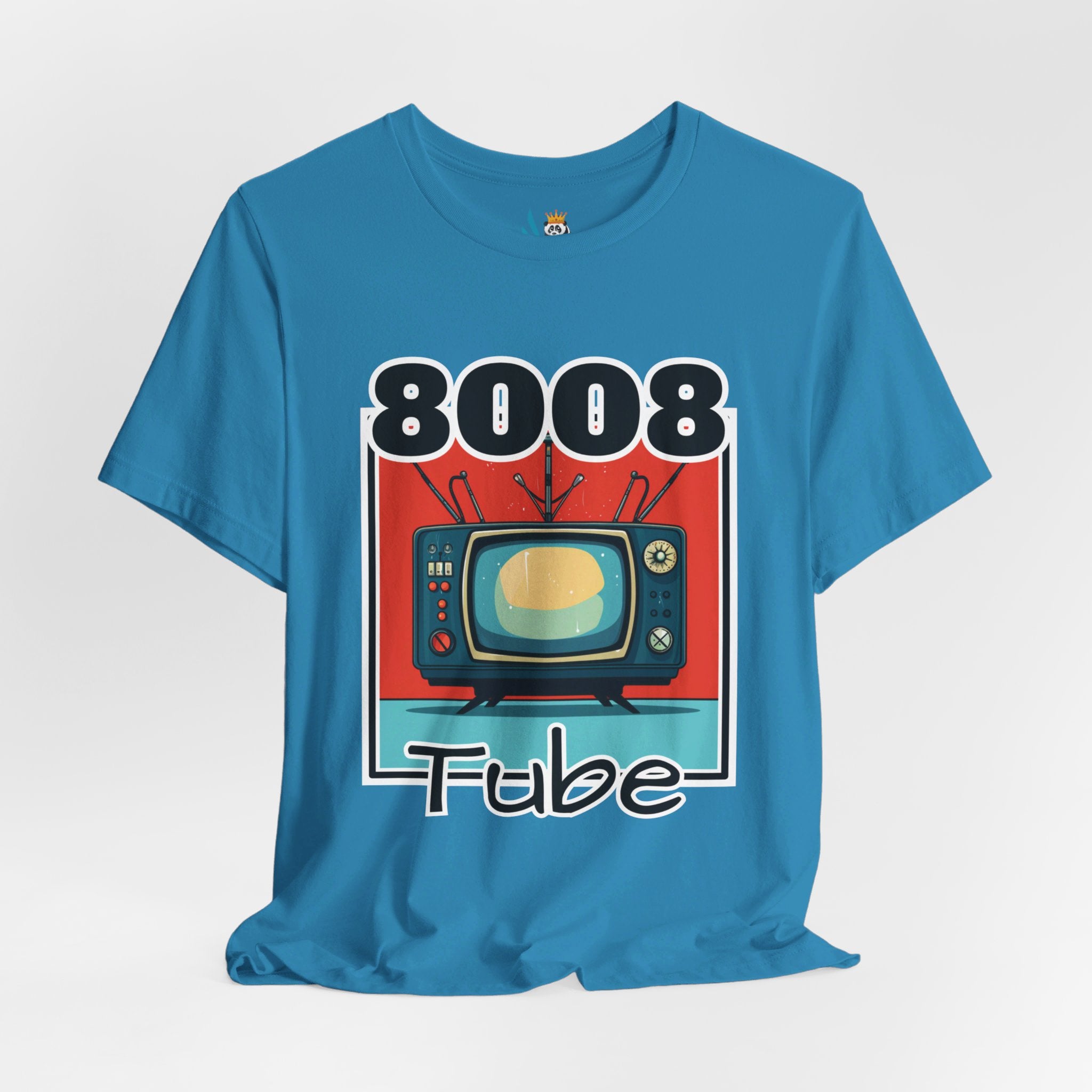 8008 Tube Vintage TV Print Unisex Short Sleeve Tee