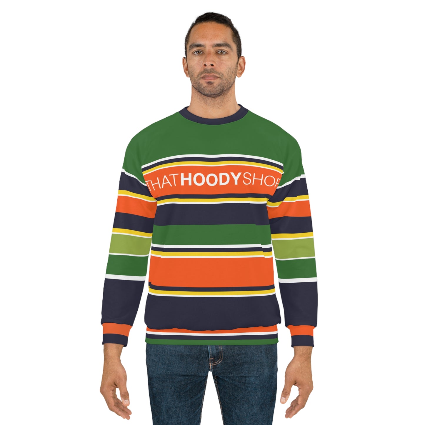 Snappy Pappy Orange Barbarian Rugby Stripe Unisex Sweatshirt