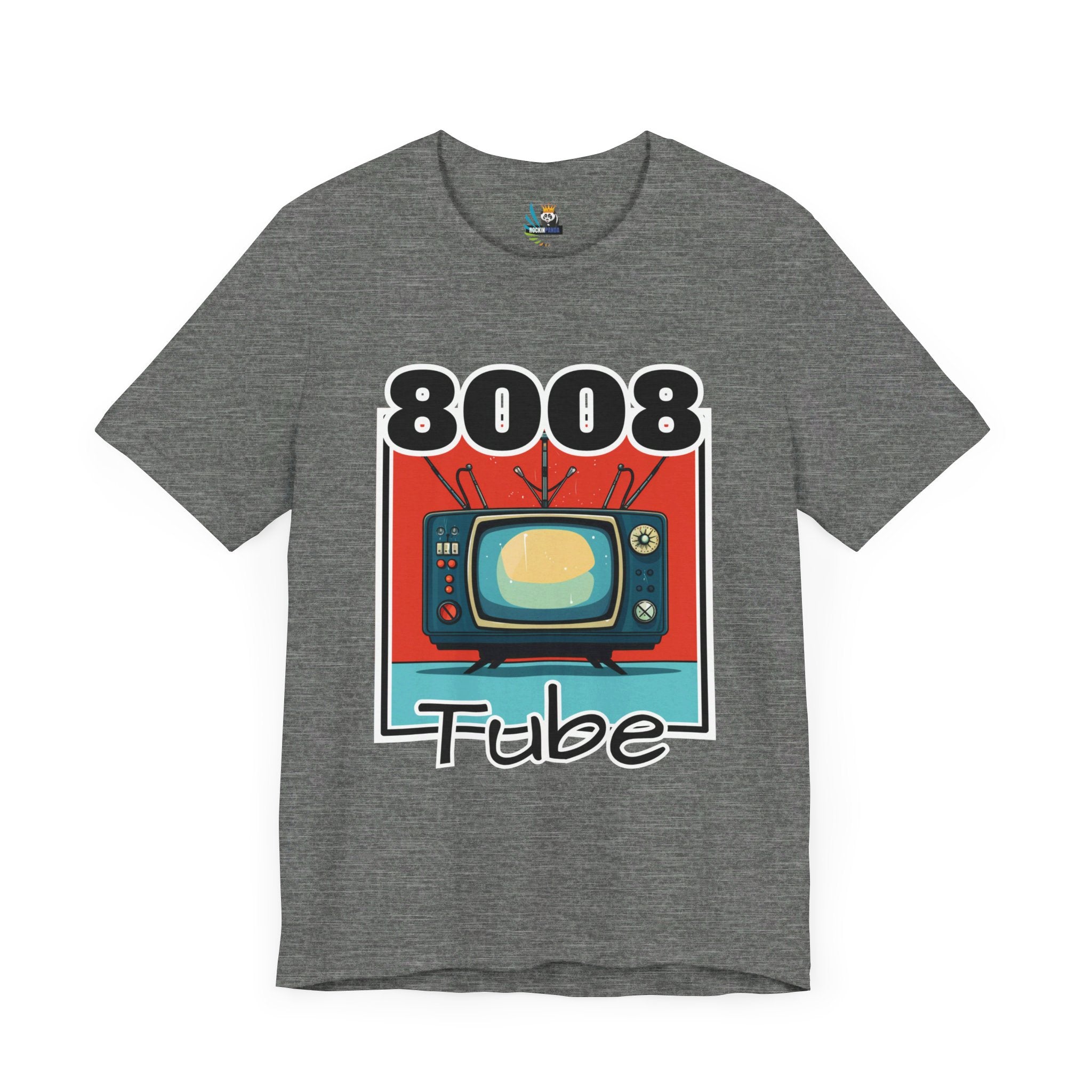 8008 Tube Vintage TV Print Unisex Short Sleeve Tee