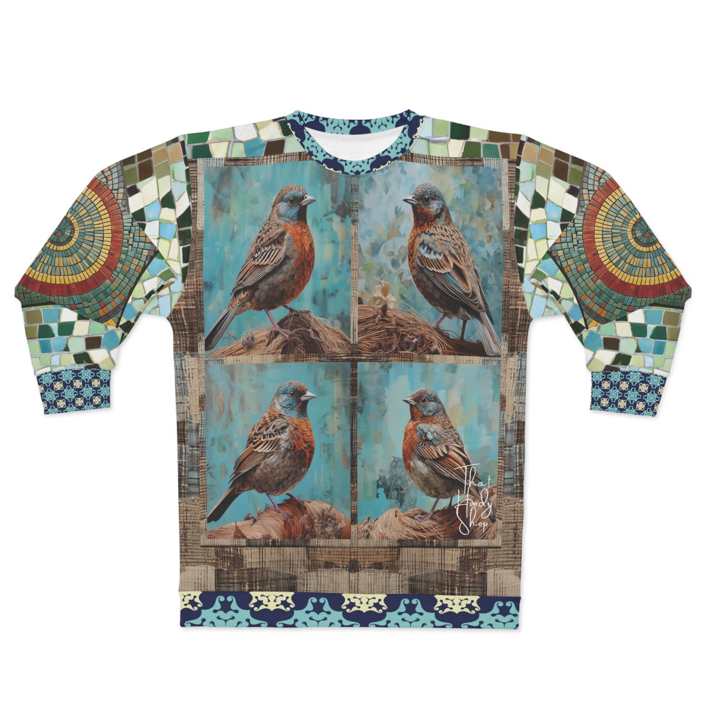 Bye Bye Birdie Quadriptych Four-Panel Print Unisex Sweatshirt