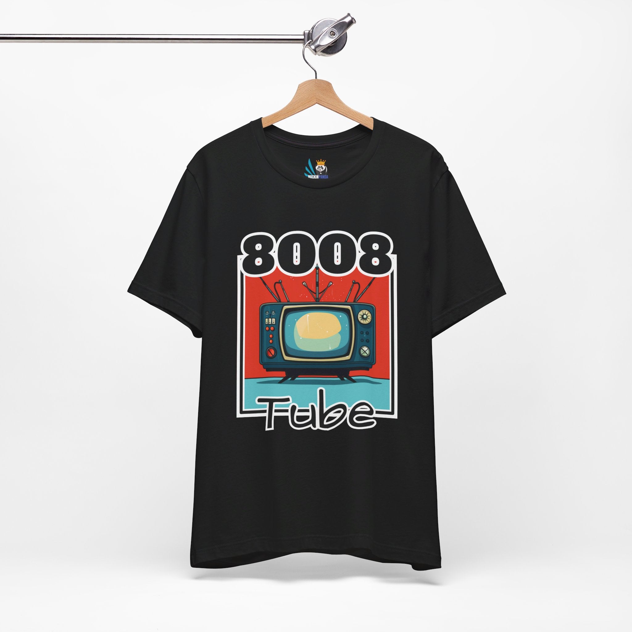 8008 Tube Vintage TV Print Unisex Short Sleeve Tee