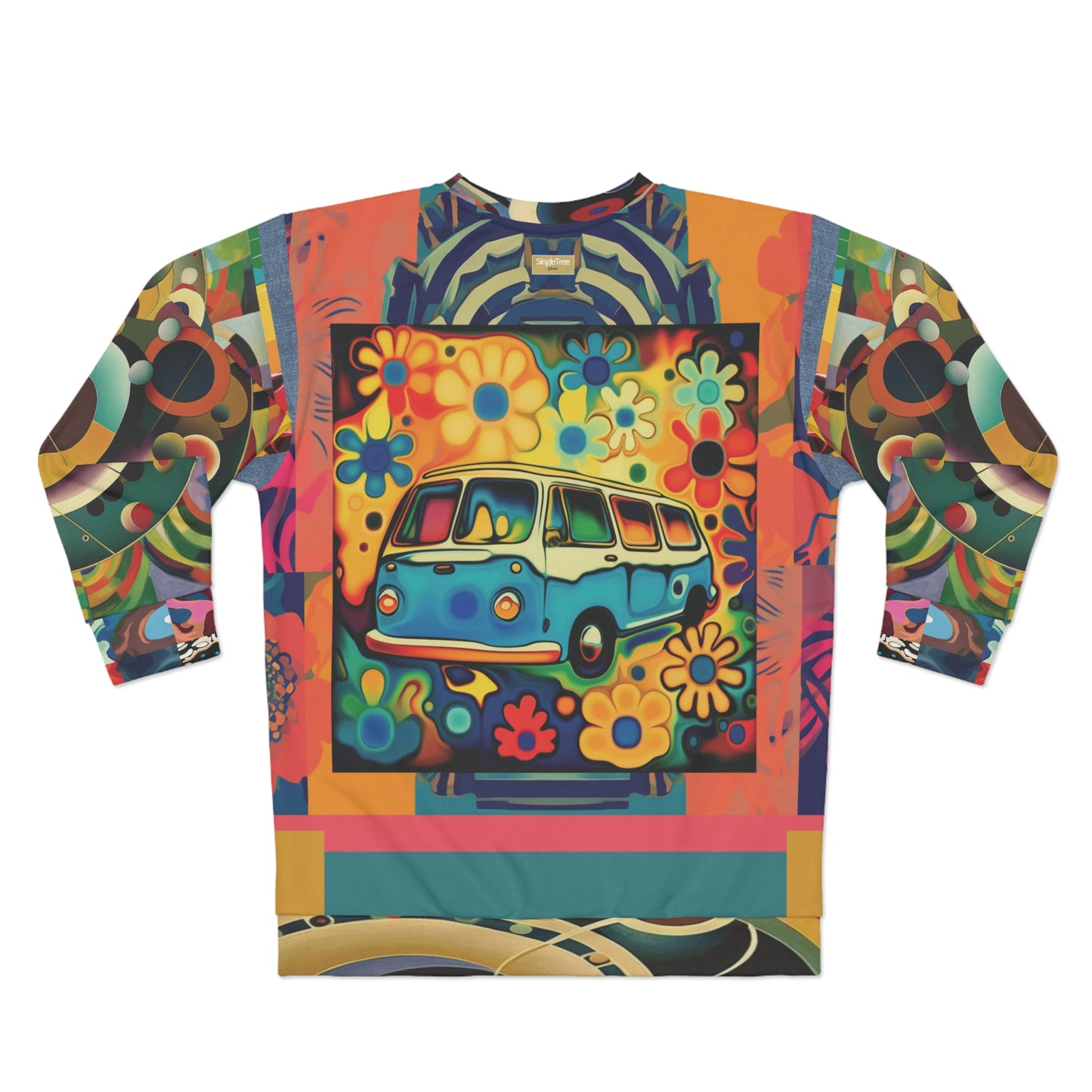 Cool Vibes Only Hippie Van Floral Unisex Sweatshirt