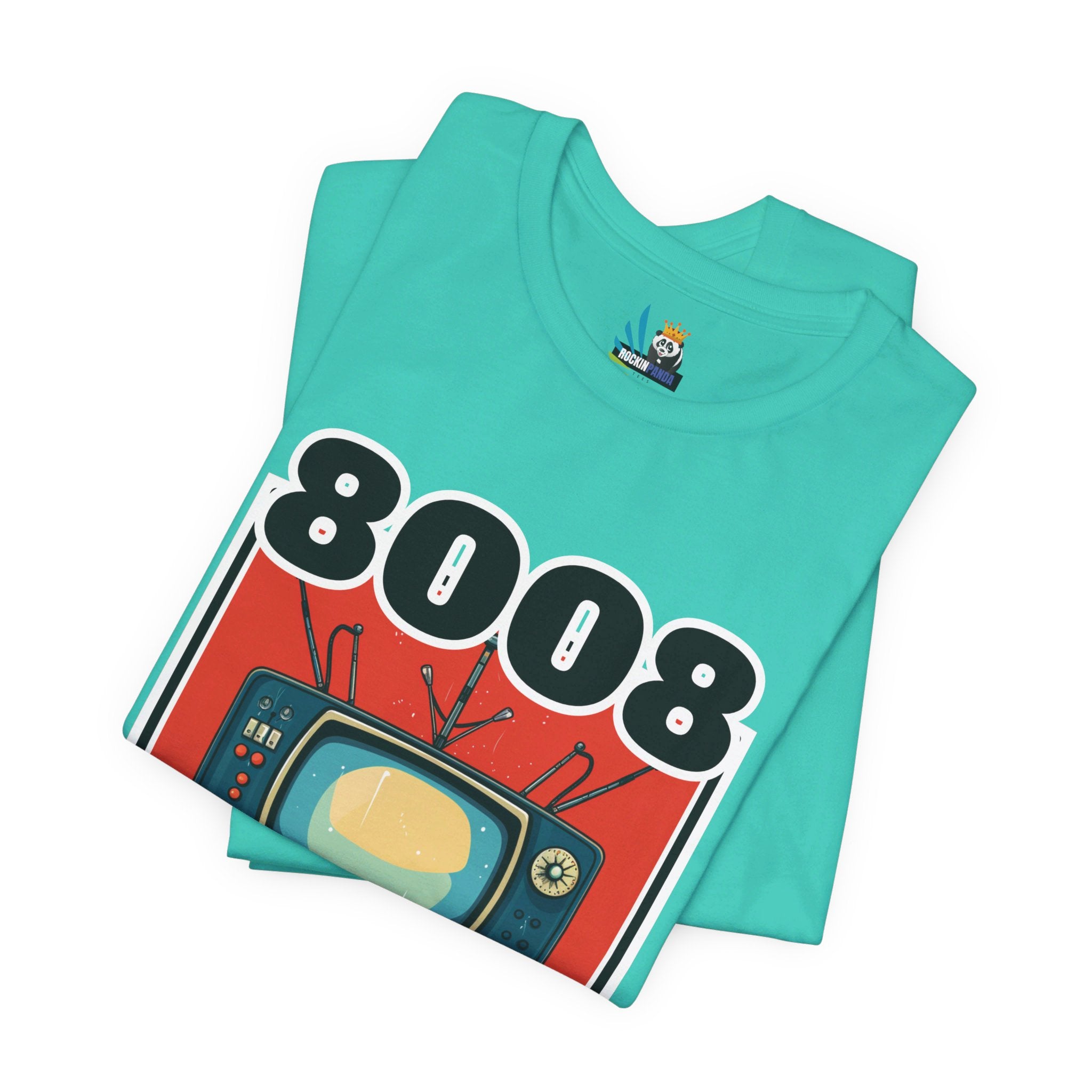 8008 Tube Vintage TV Print Unisex Short Sleeve Tee
