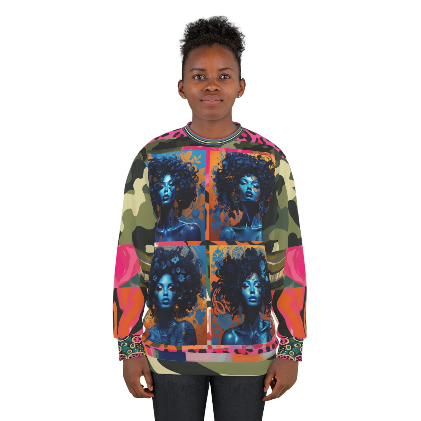 Faces of Medusa Pink Cheetah Camo Unisex Sweatshirt