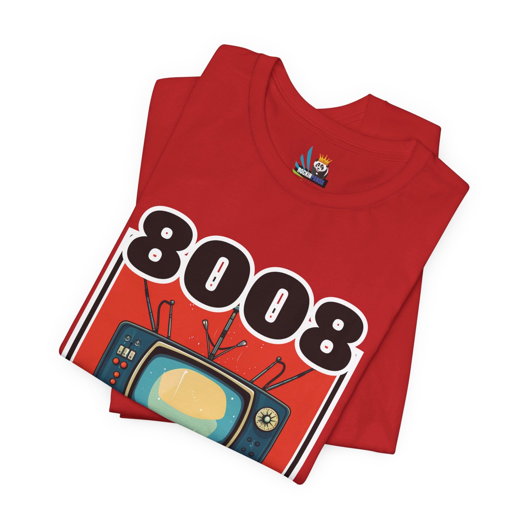 8008 Tube Vintage TV Print Unisex Short Sleeve Tee