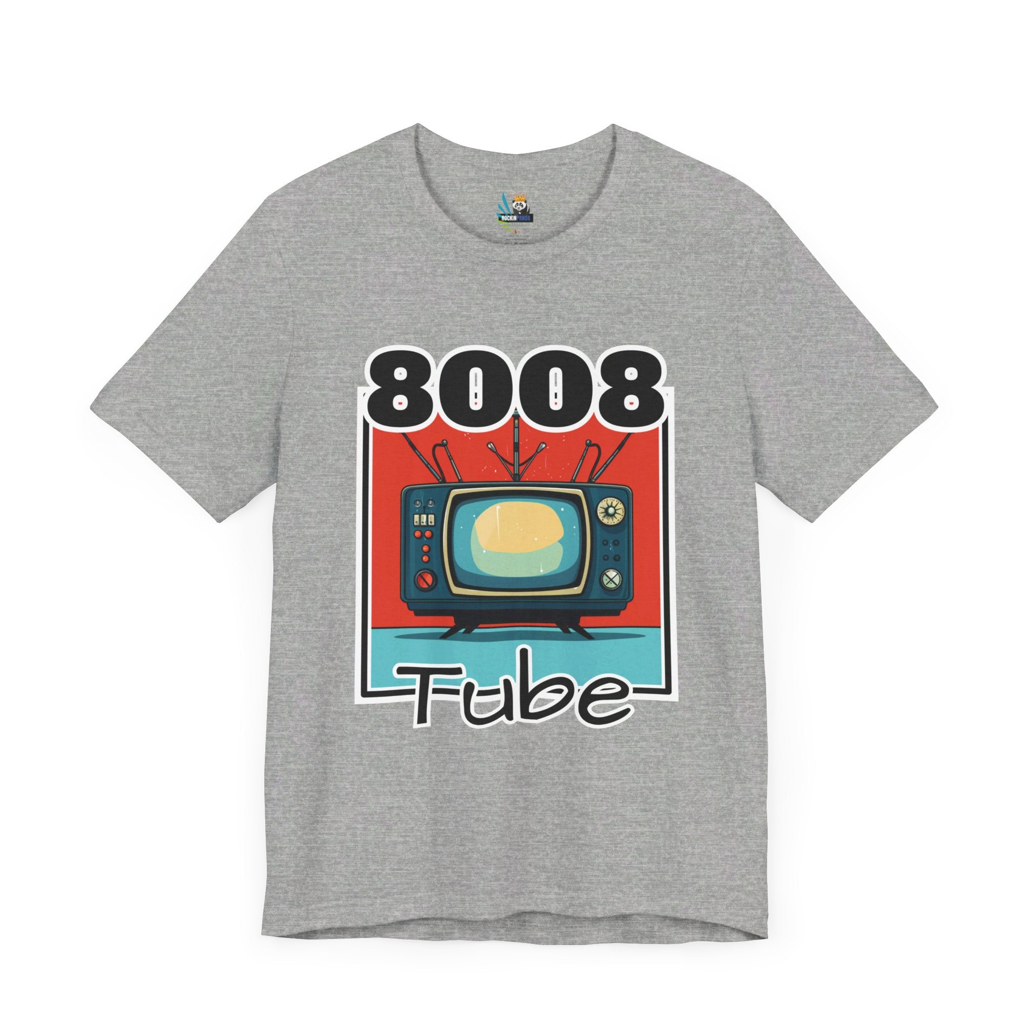 8008 Tube Vintage TV Print Unisex Short Sleeve Tee
