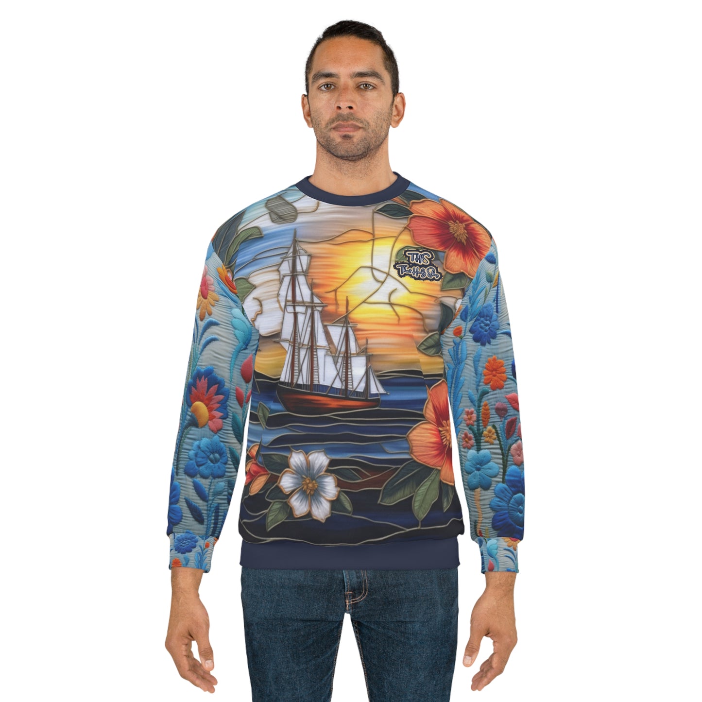 Island Jumper Hawaiian Plumeria Floral Unisex Sweatshirt