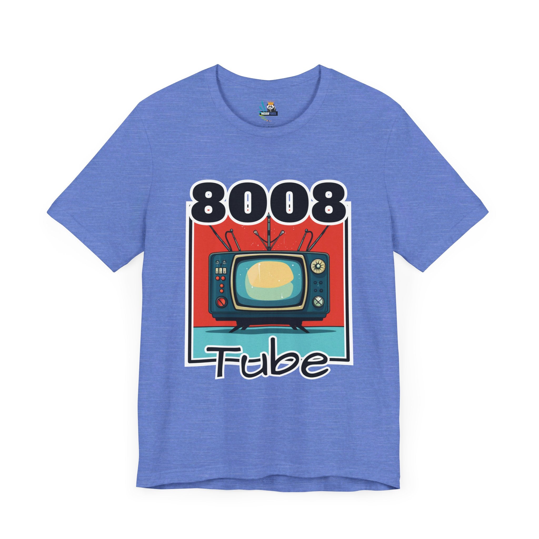 8008 Tube Vintage TV Print Unisex Short Sleeve Tee