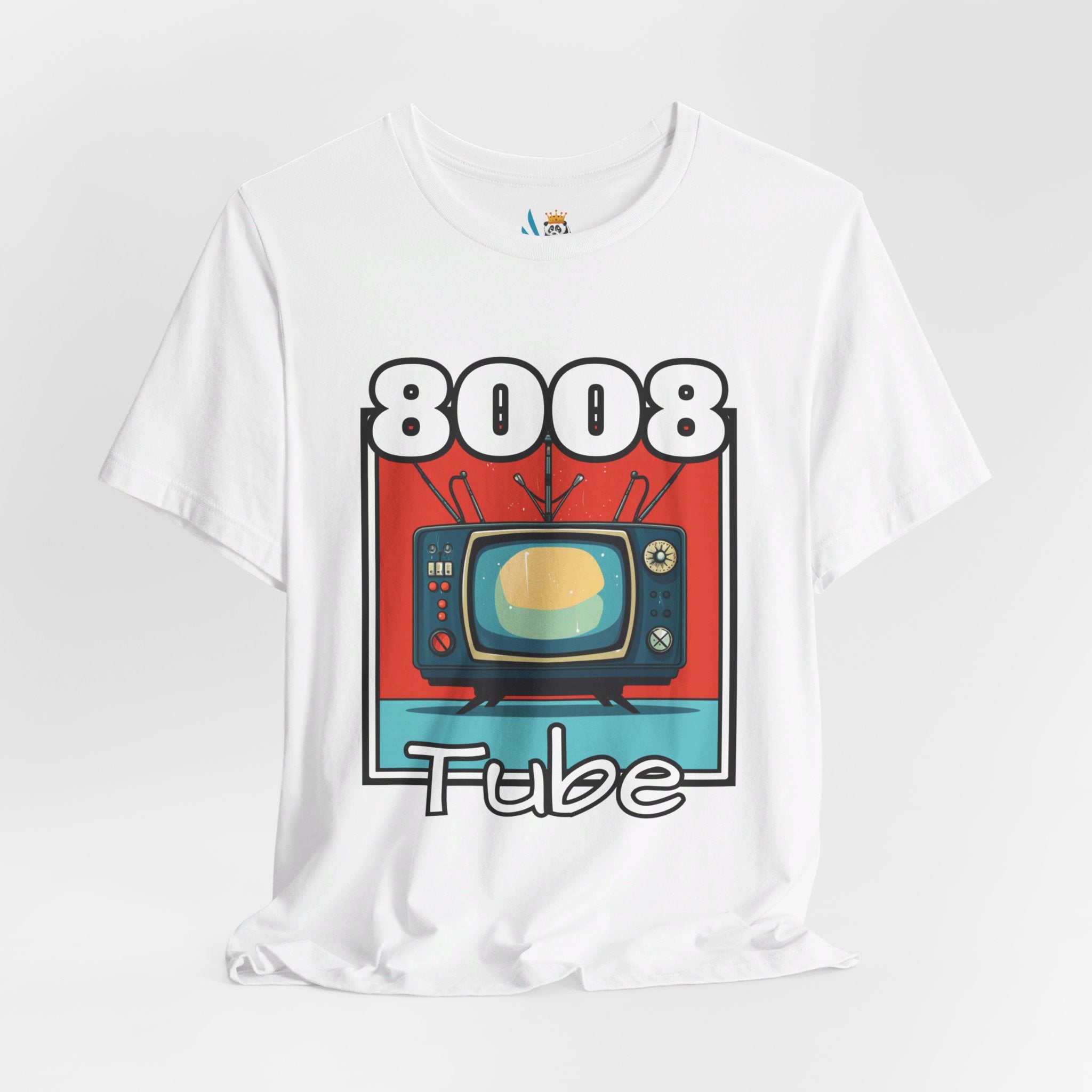 8008 Tube Vintage TV Print Unisex Short Sleeve Tee