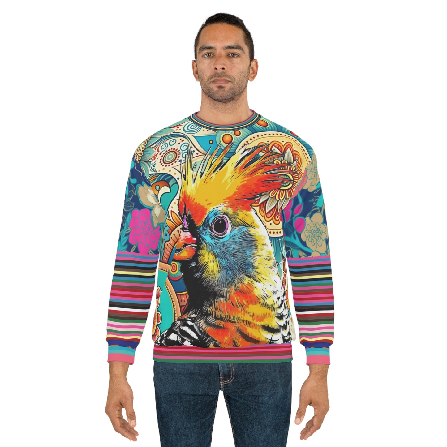 The Catamaran Cockatiel Floral Unisex Sweatshirt