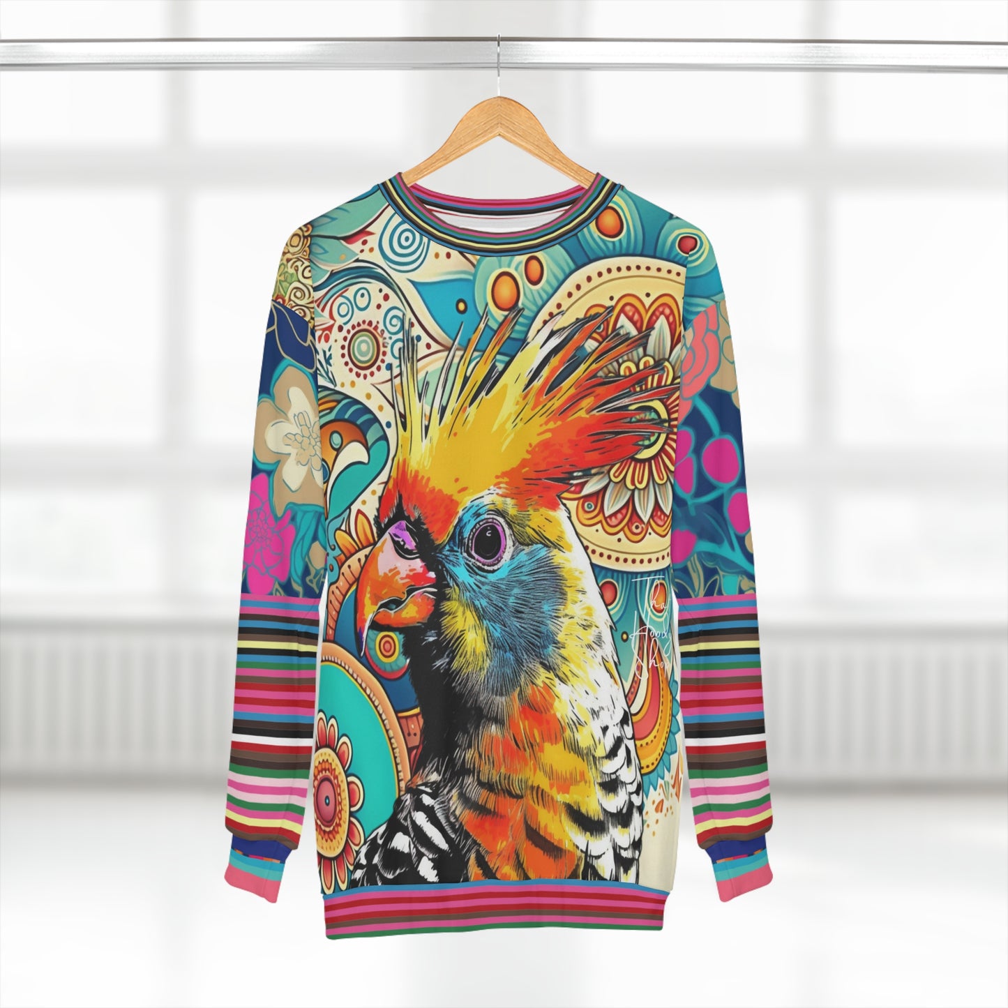 The Catamaran Cockatiel Floral Unisex Sweatshirt