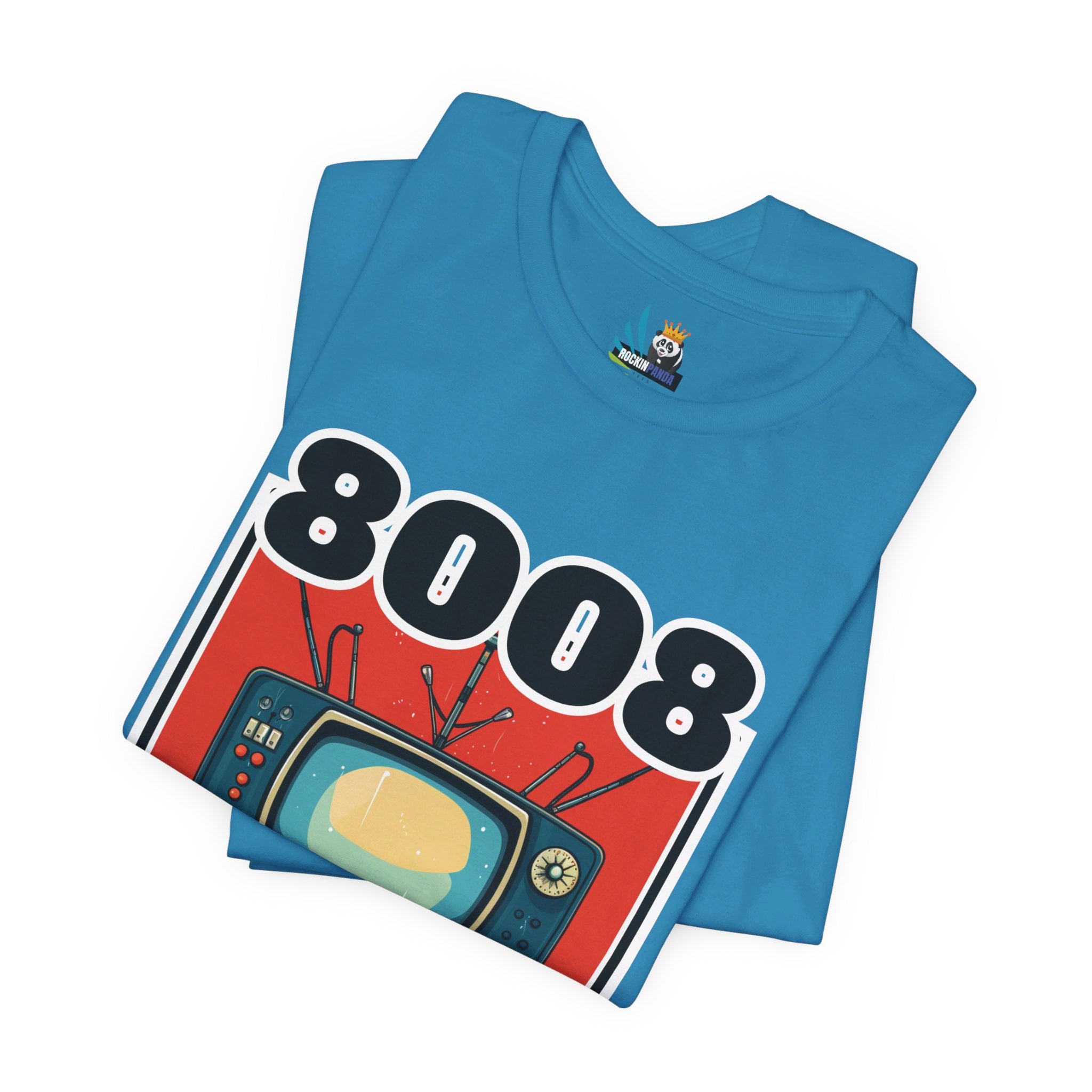 8008 Tube Vintage TV Print Unisex Short Sleeve Tee