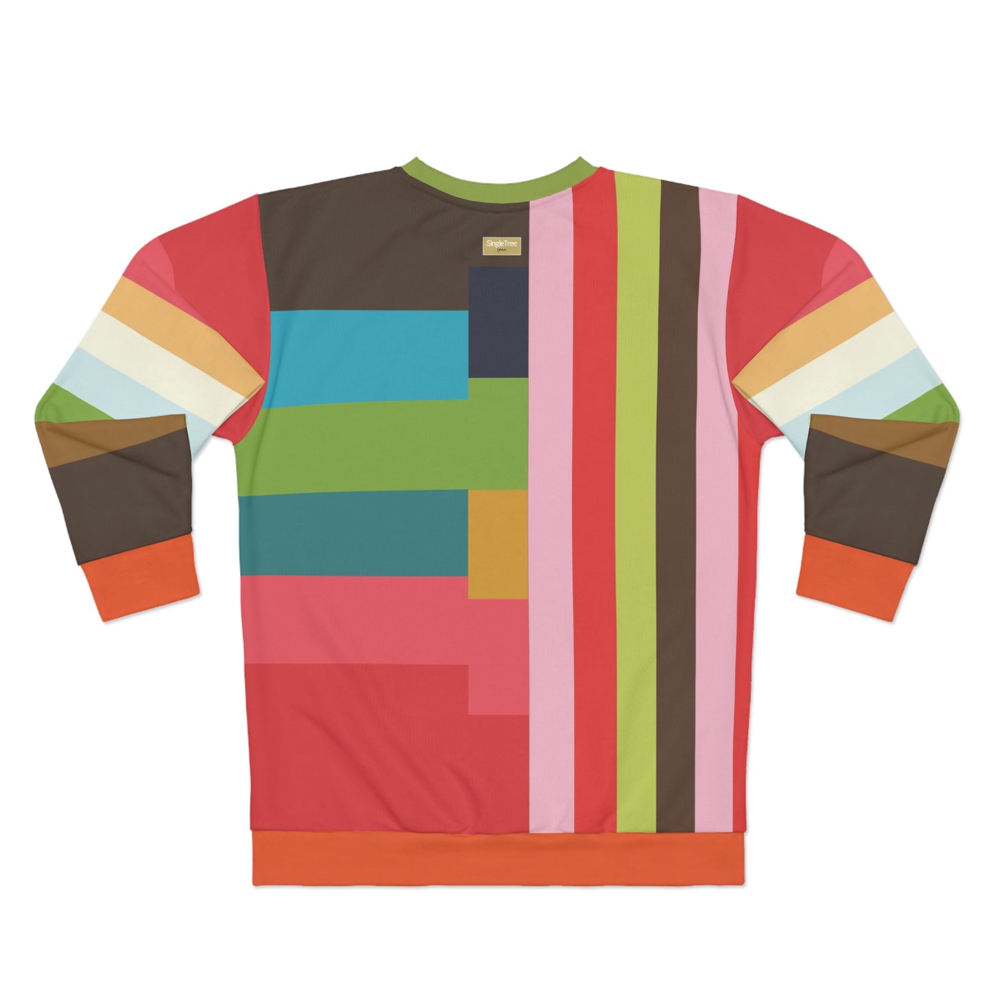 Watermelon Crush Rugby Stripe Unisex Sweatshirt
