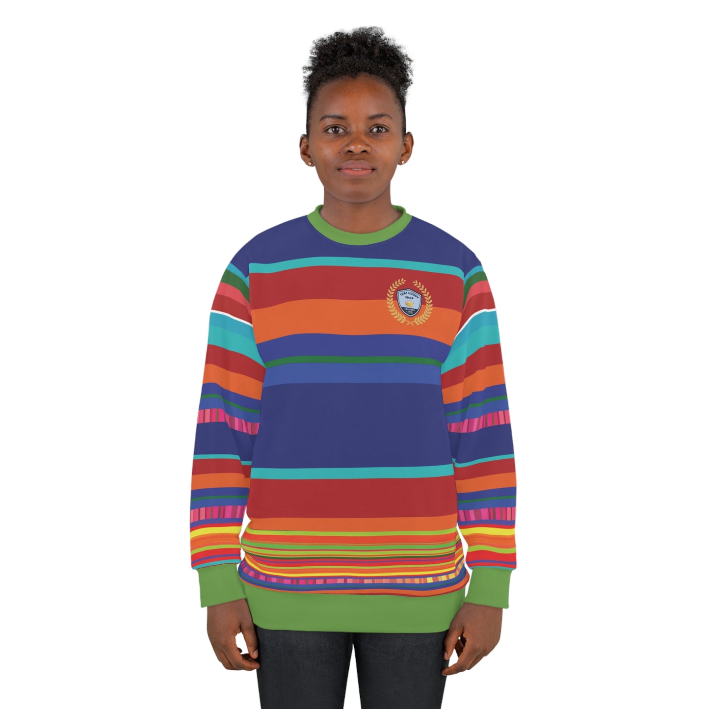 California 1850 Marine Blue Rugby Stripe Unisex Sweatshirt