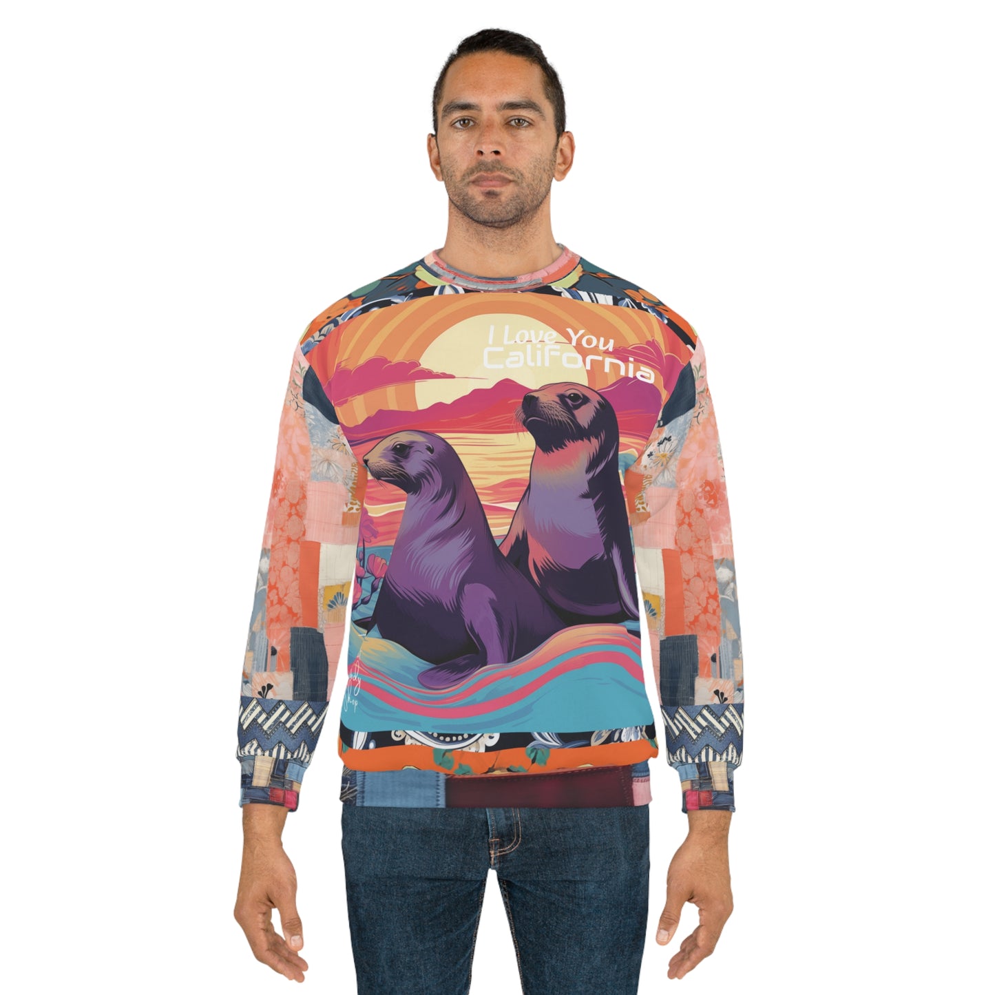 I Love You California - Malibu Coast Sea Lions Unisex Sweatshirt