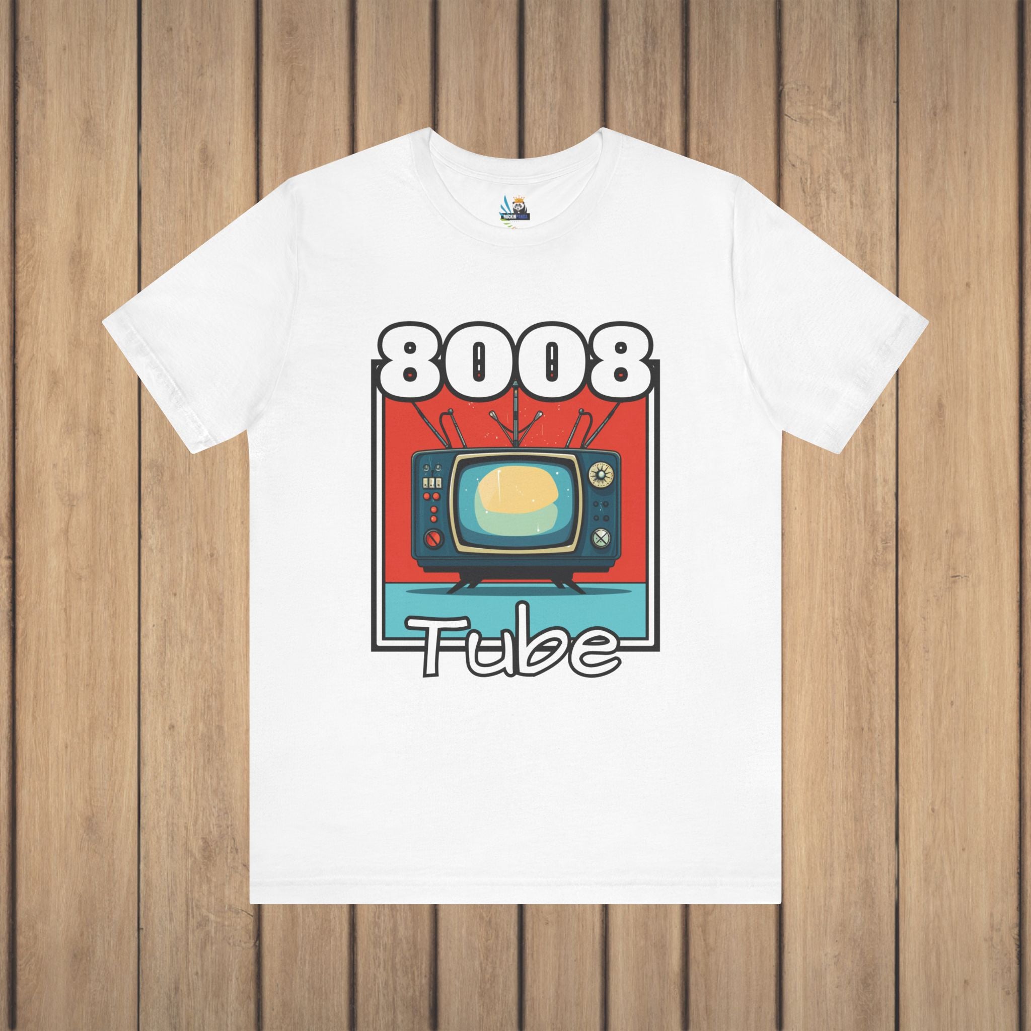 8008 Tube Vintage TV Print Unisex Short Sleeve Tee