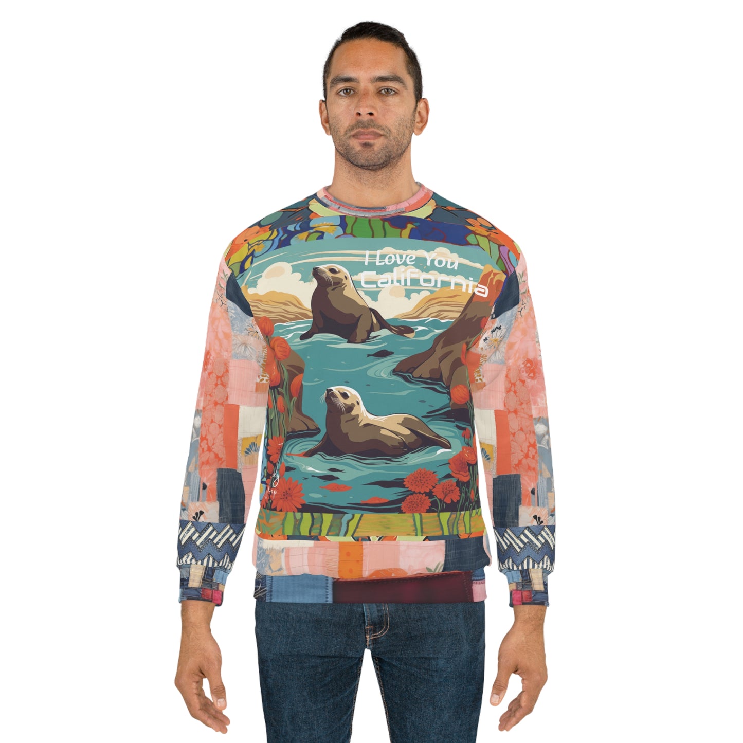 I Love You California - Mendocino Coast Sea Lions Unisex Sweatshirt