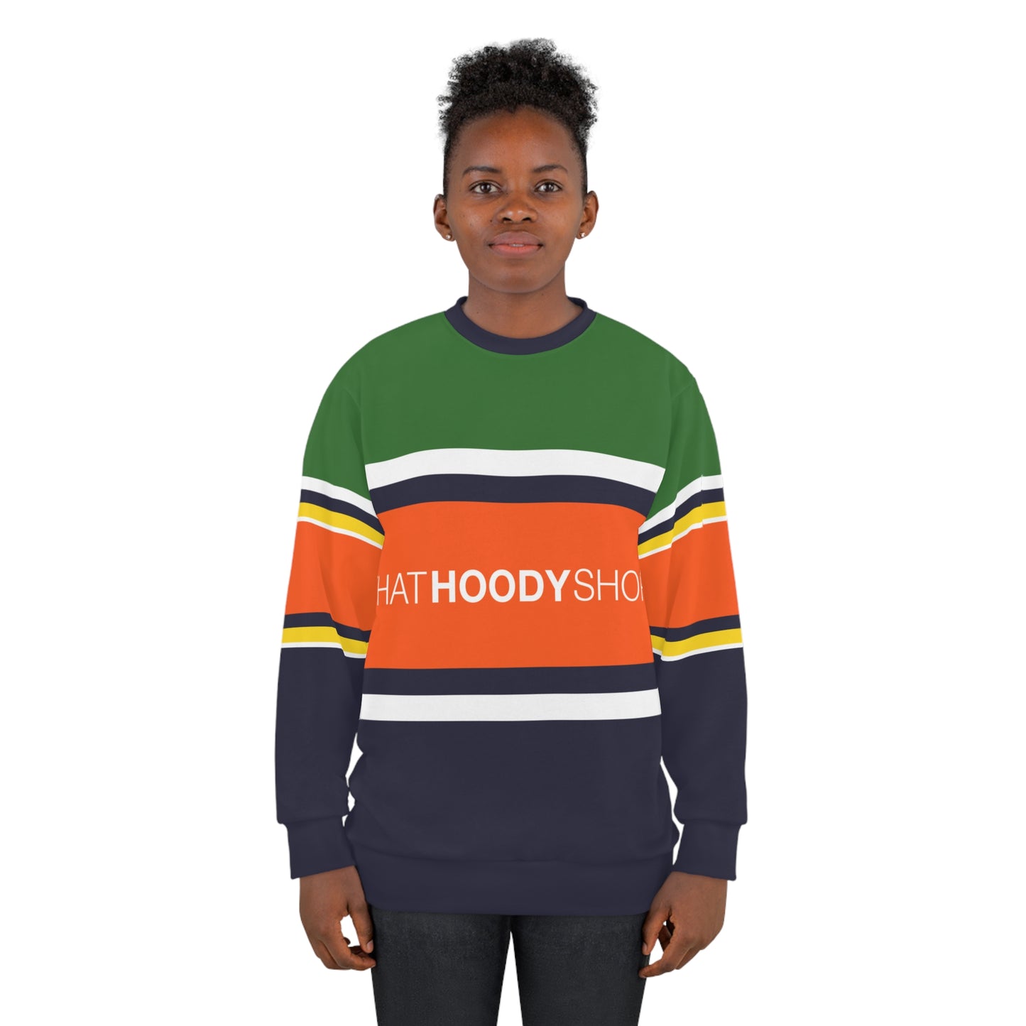 Huntfield Green Barbarian Rugby Stripe Unisex Sweatshirt