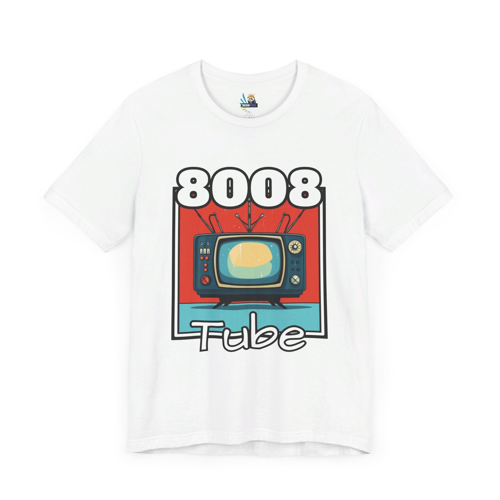 8008 Tube Vintage TV Print Unisex Short Sleeve Tee