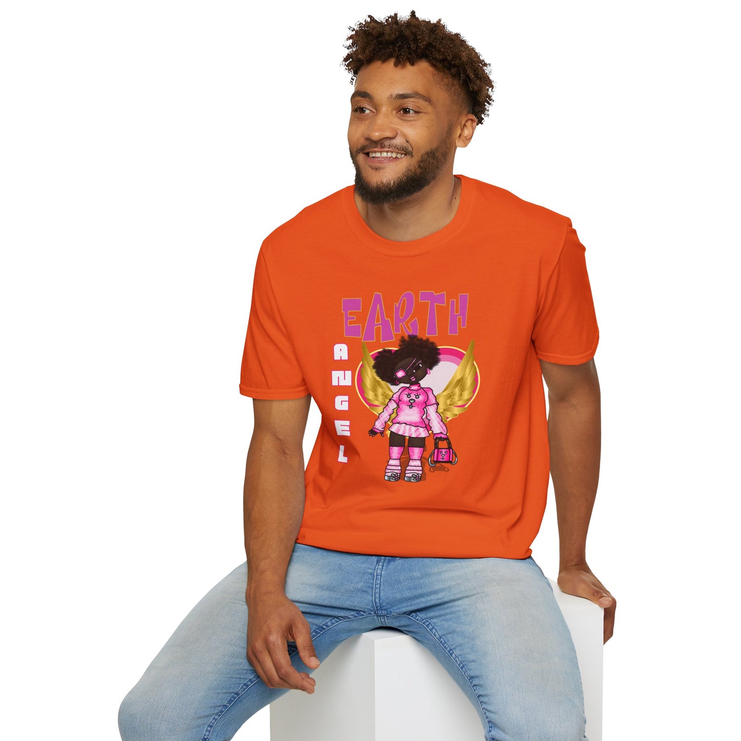 Earth Angel Natural Hair Unisex Softstyle T-Shirt
