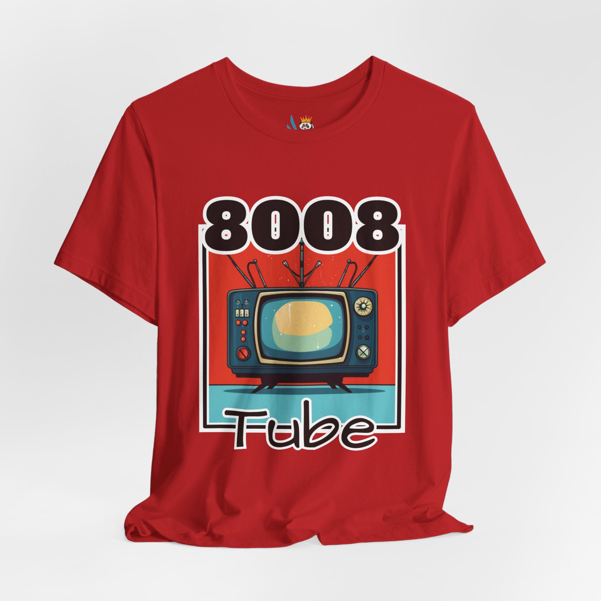 8008 Tube Vintage TV Print Unisex Short Sleeve Tee