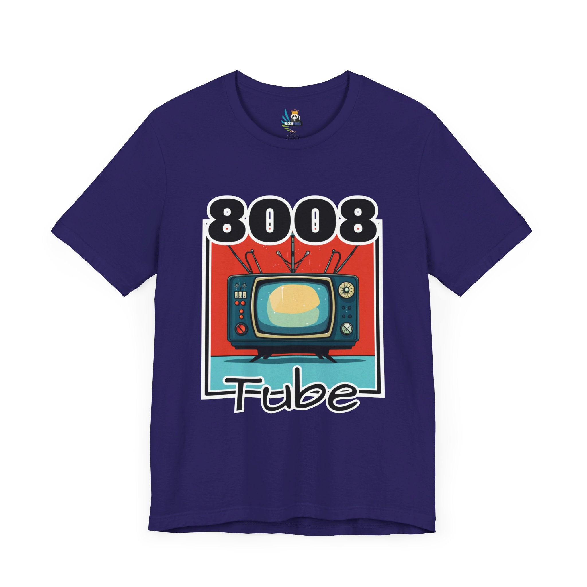 8008 Tube Vintage TV Print Unisex Short Sleeve Tee