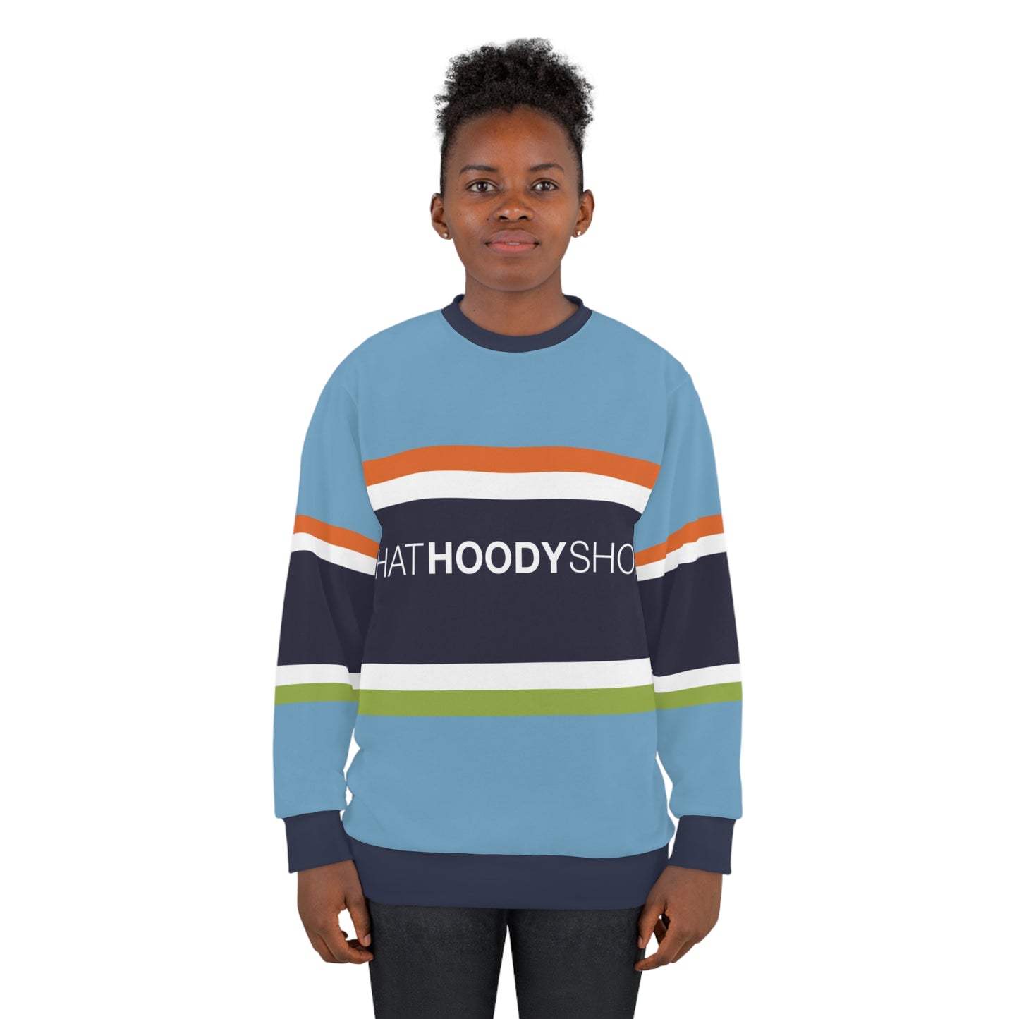 Blue Calypso Barbarian Rugby Stripe Unisex Sweatshirt