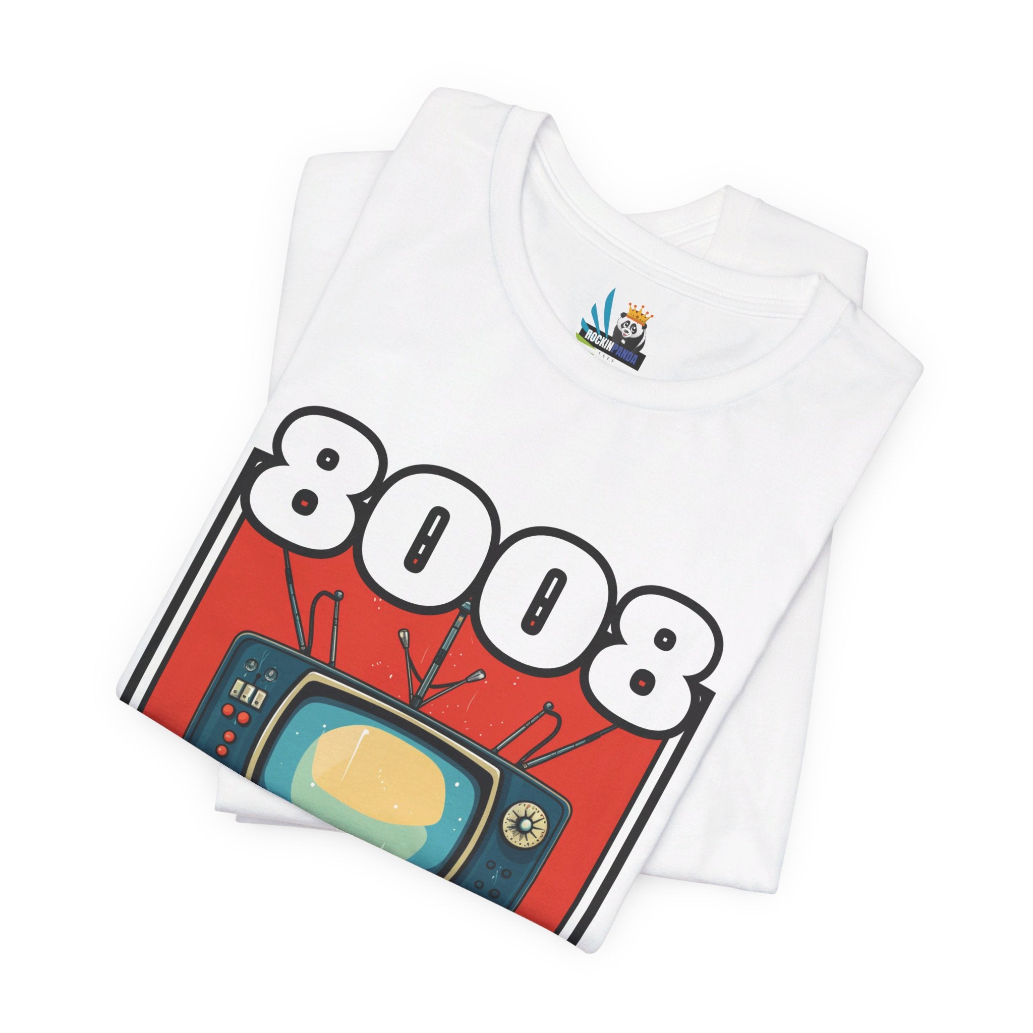8008 Tube Vintage TV Print Unisex Short Sleeve Tee
