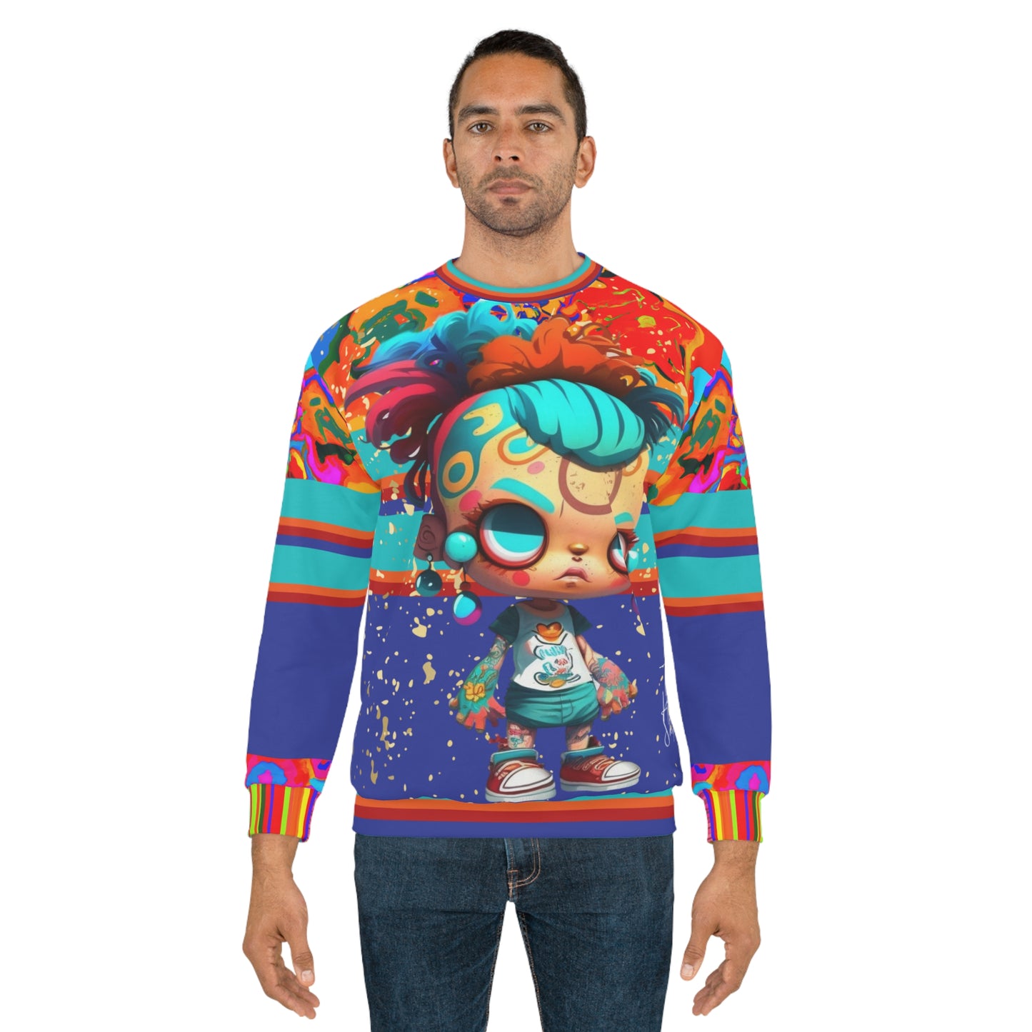 Miss-Spent Youth Graffiti Cupie Doll Unisex Sweatshirt