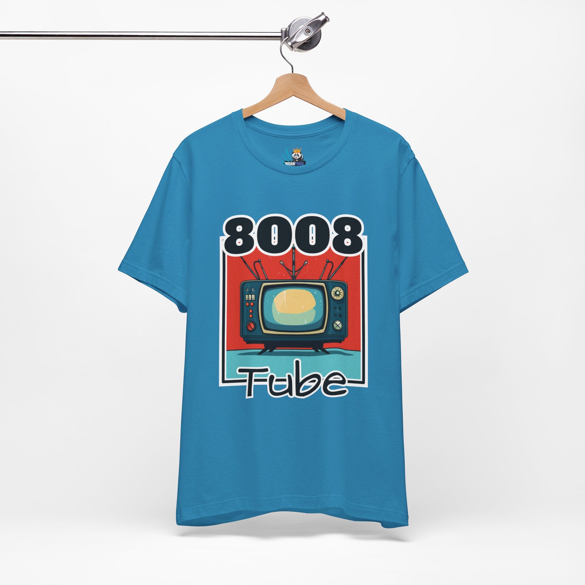 8008 Tube Vintage TV Print Unisex Short Sleeve Tee