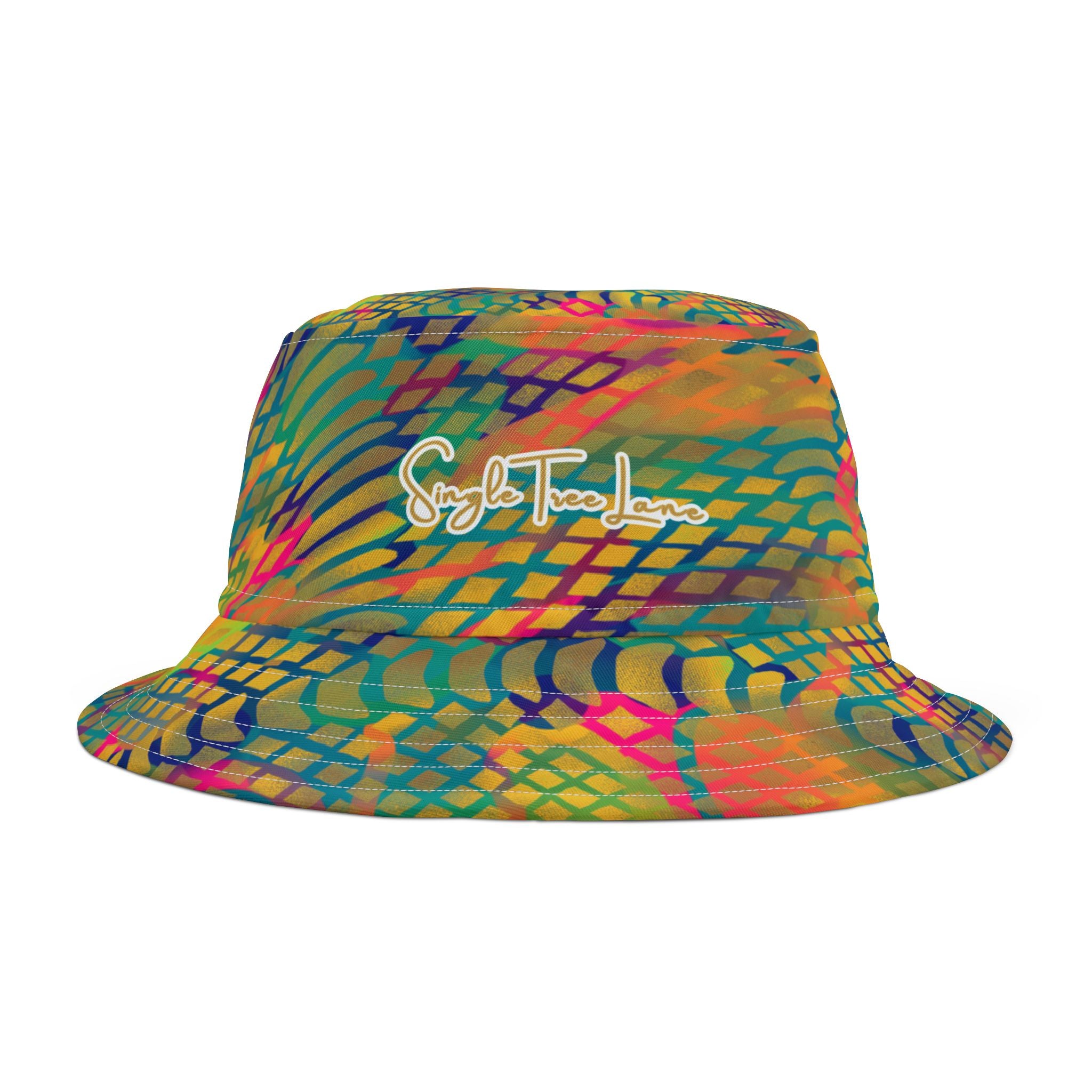 Snakeskin in Rainbow Vibrant Tie-Dye Bucket Hat