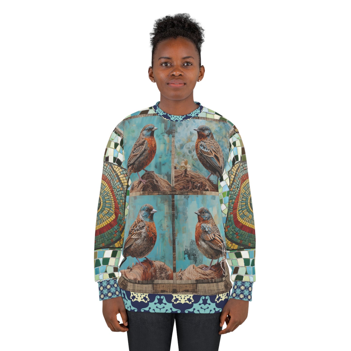 Bye Bye Birdie Quadriptych Four-Panel Print Unisex Sweatshirt