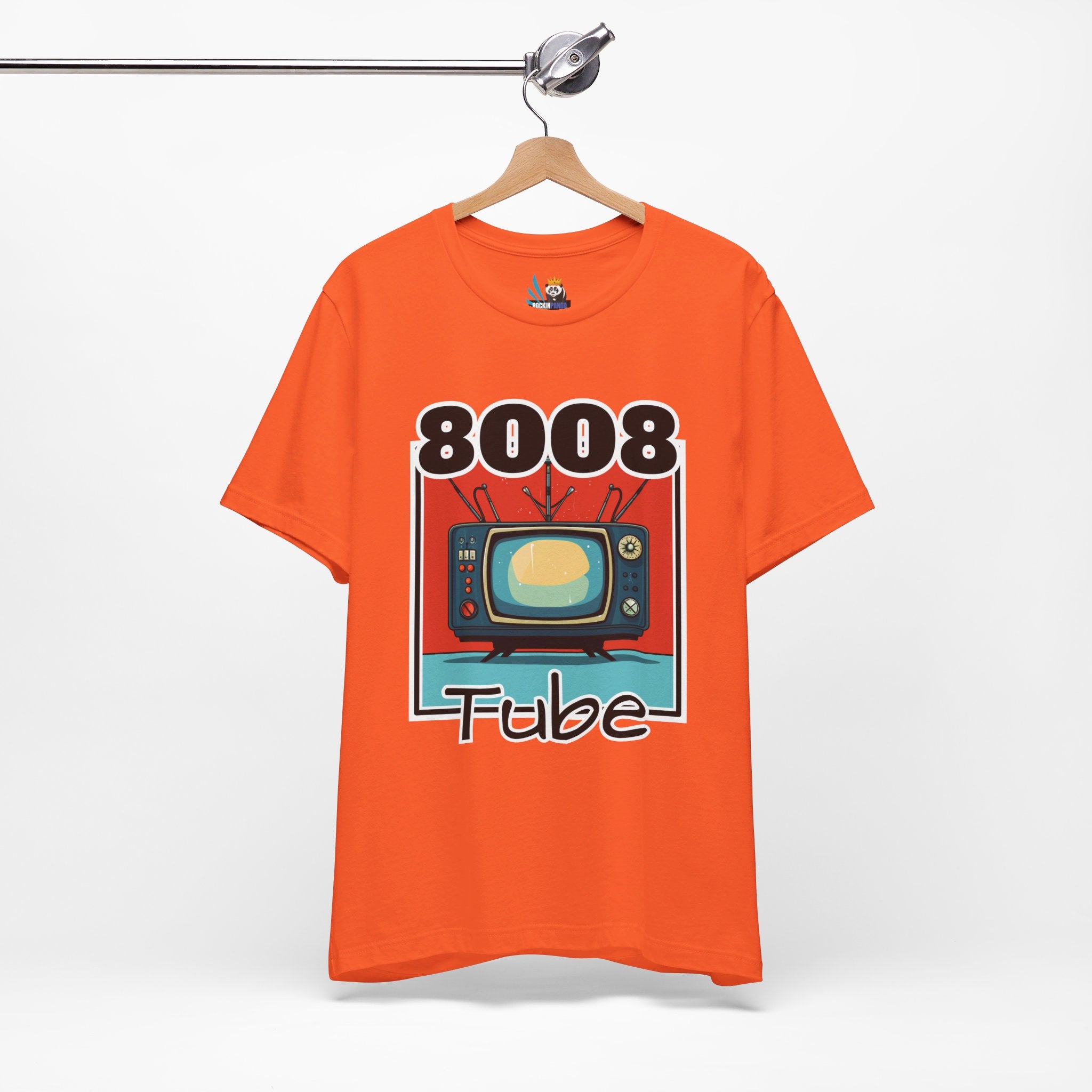 8008 Tube Vintage TV Print Unisex Short Sleeve Tee