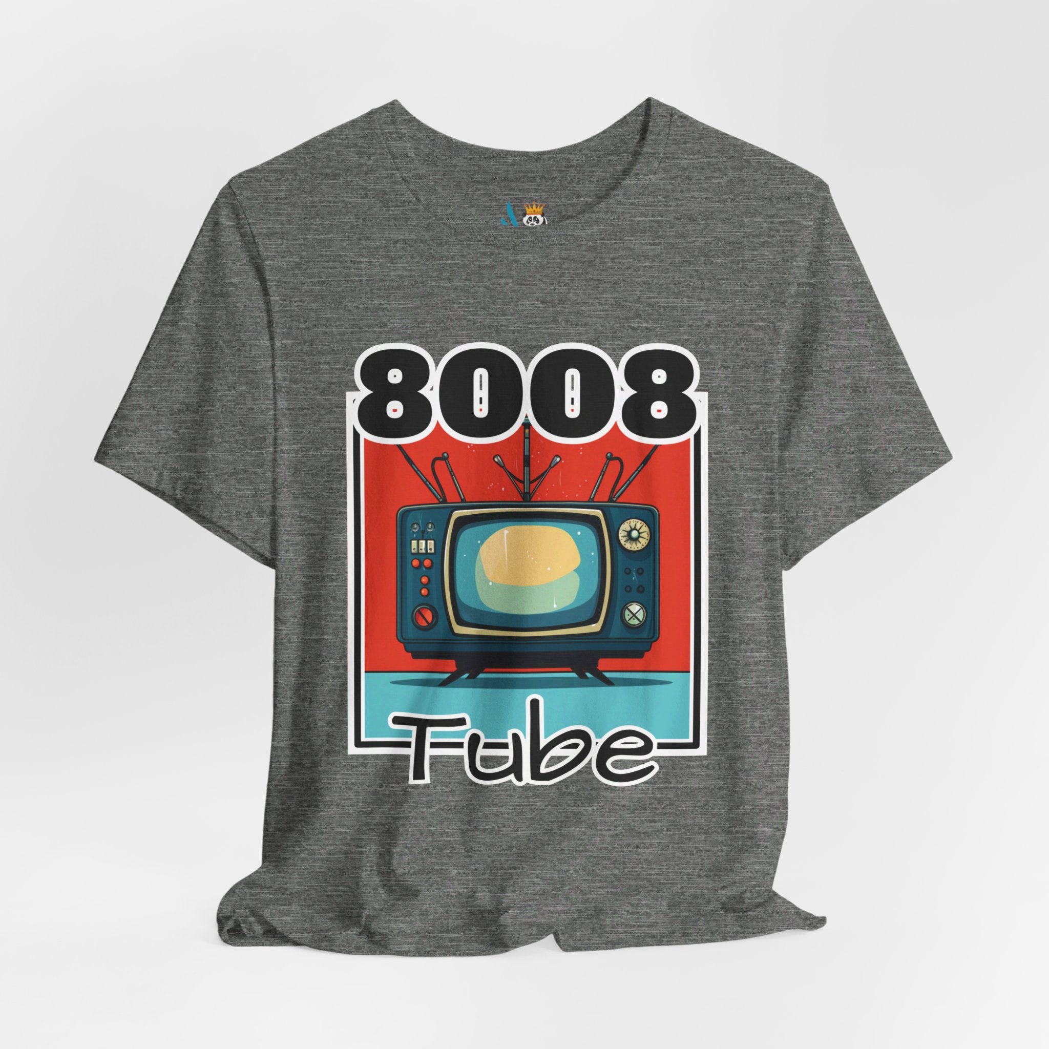 8008 Tube Vintage TV Print Unisex Short Sleeve Tee