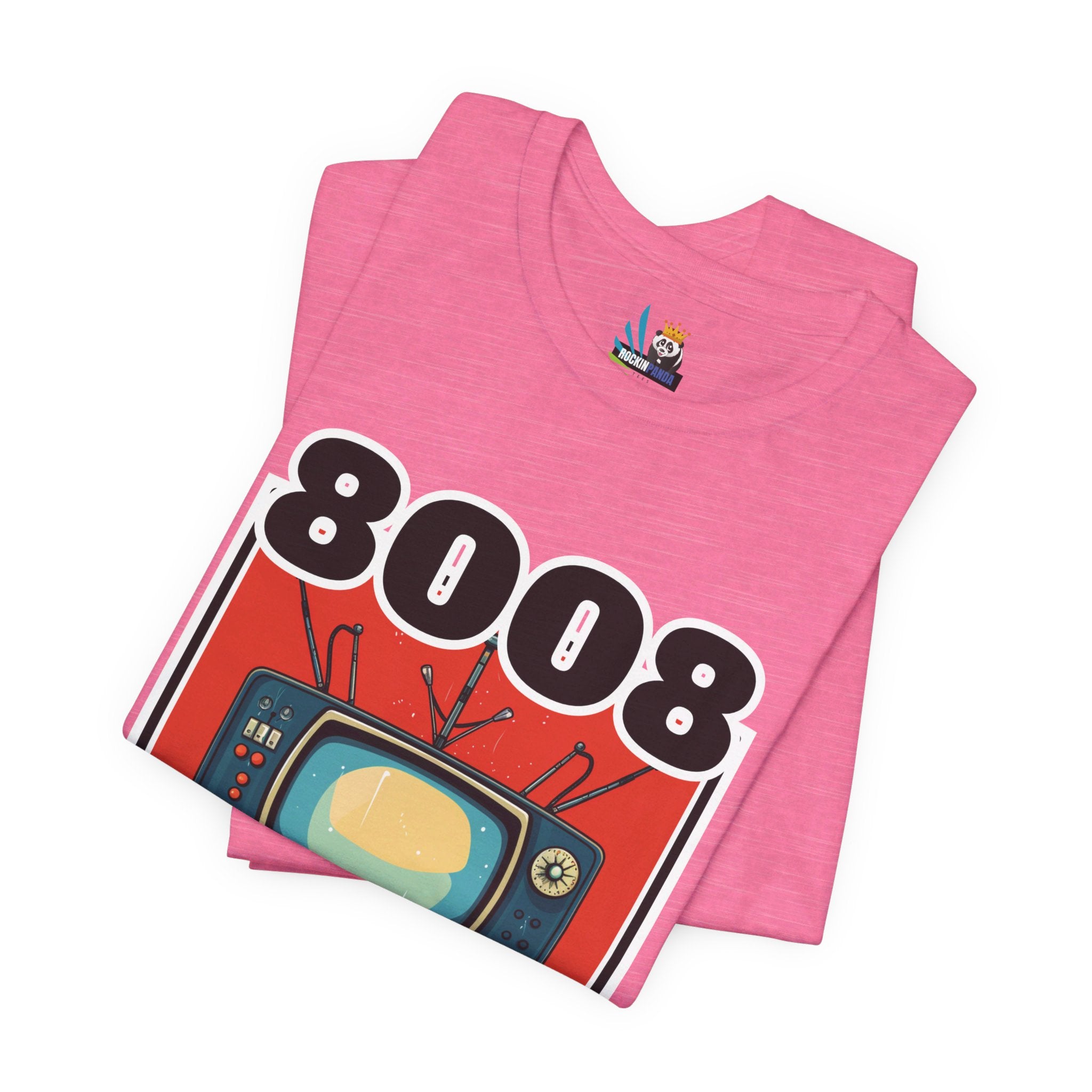 8008 Tube Vintage TV Print Unisex Short Sleeve Tee